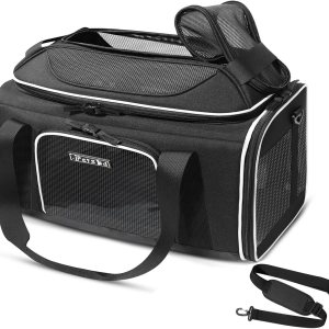 Petskd Transportador de mascotas extensible superior de 17 x 12 x 8.5 pulgadas, aprobado por aerolíneas JetBlue Allegiant Spirit, portador de lados Petskd Transportador de mascotas extensible superior de 17 x 12 x 8.5 pulgadas, aprobado por aerolíneas JetBlue Allegiant Spirit, portador de lados