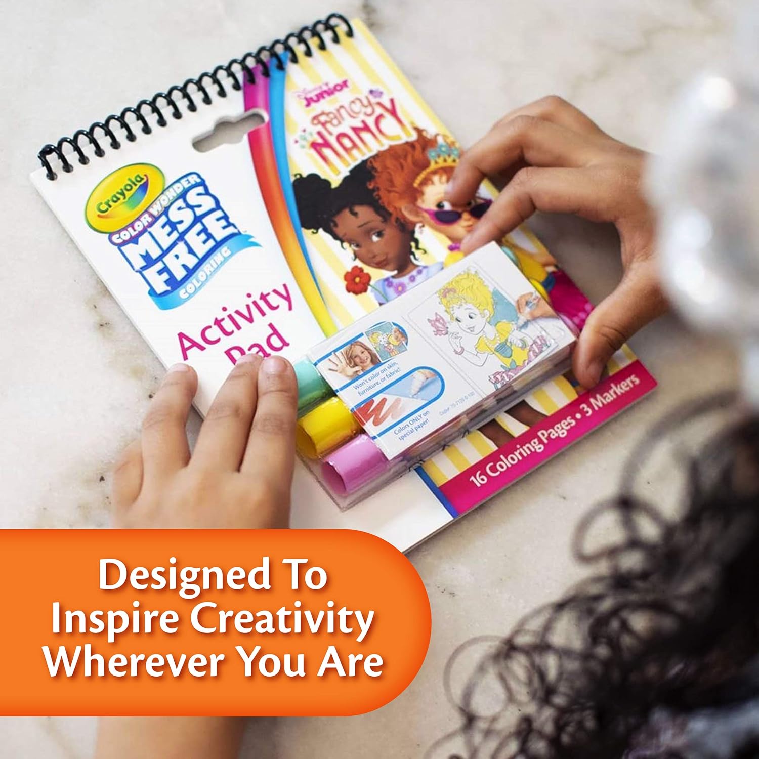 Crayola Fancy Nancy Color Wonder – Bloc de actividades de viaje, para colorear sin desorden, regalo para niños, 3, 4, 5, 6, multicolor