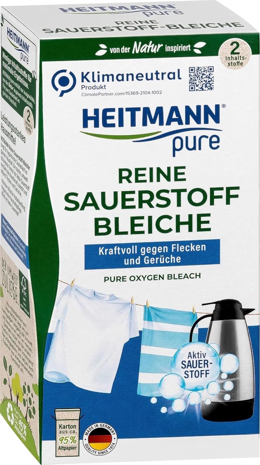 HEITMANN pure Blanqueador de oxígeno puro 350g (12.35 oz) – Fabricado en Alemania