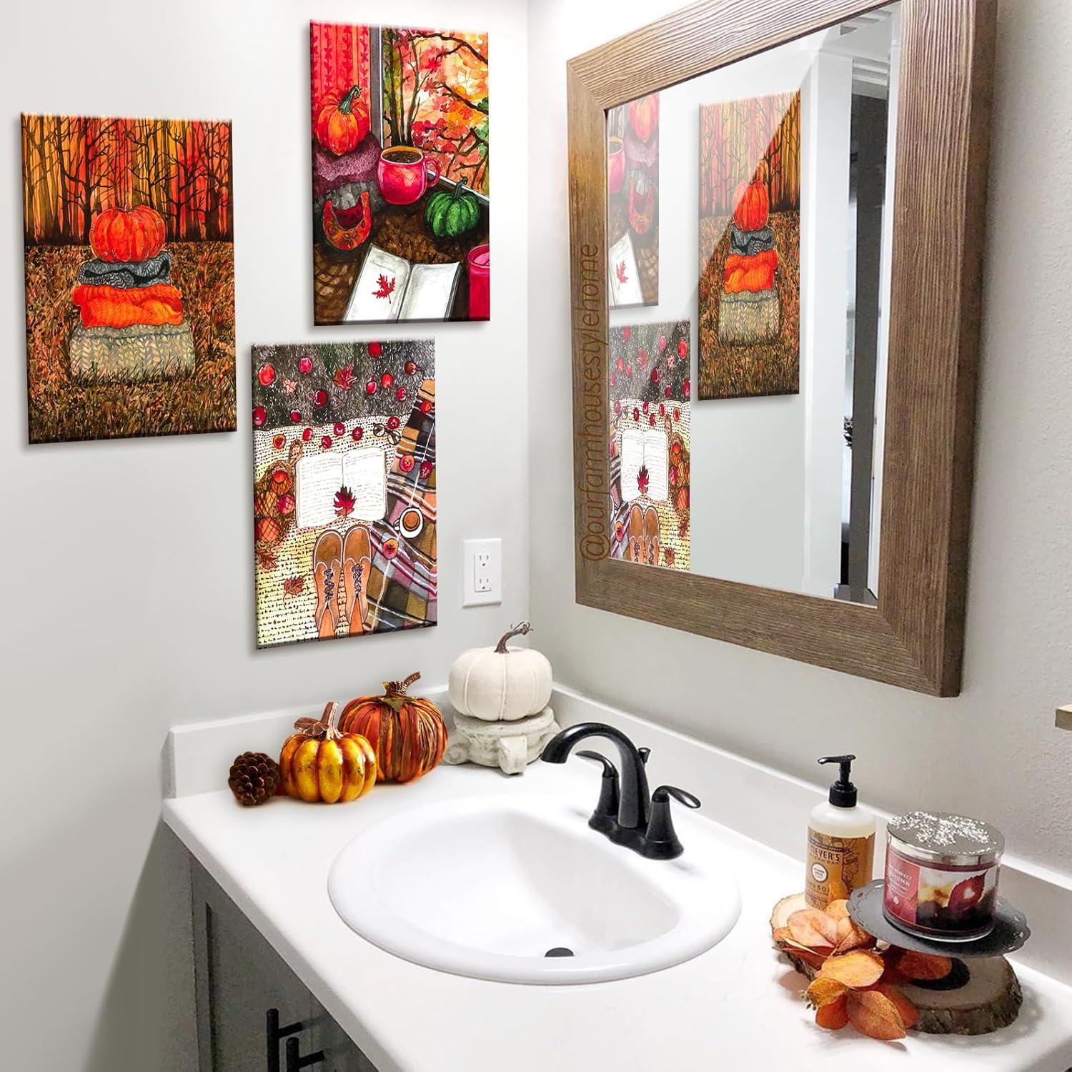 Ohok 3 paneles de impresiones modernas de 12 x 16 pulgadas, pinturas fotográficas, impresiones sobre lienzo, arte de pared para decoración de