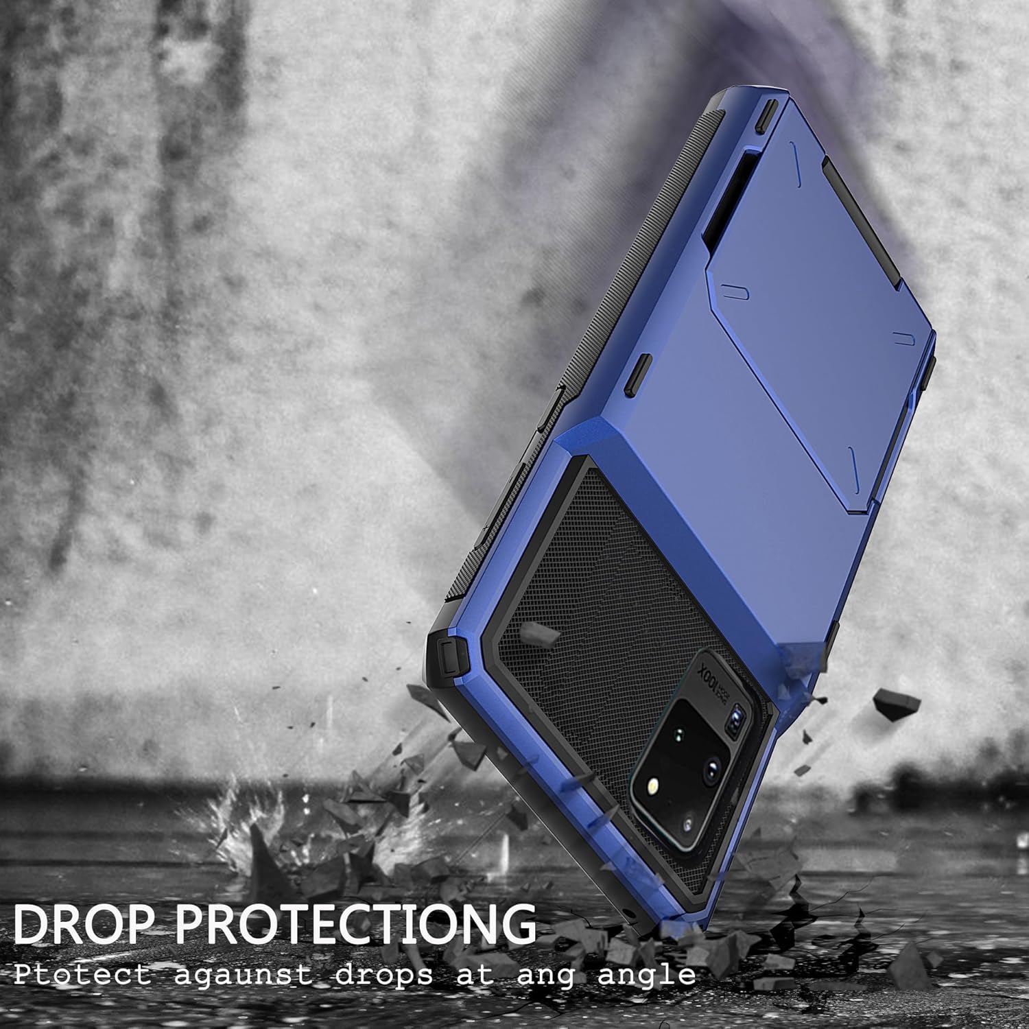 Asuwish Funda para Samsung Galaxy S20 Ultra 5G con protector de pantalla de vidrio templado y ranura para tarjeta de crédito, cubierta protectora
