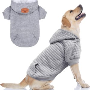 BEAUTYZOO Suéter con capucha para perros pequeños y medianos con bolsillos, ropa para perros pequeños y medianos, abrigos de algodón laminado para BEAUTYZOO Suéter con capucha para perros pequeños y medianos con bolsillos, ropa para perros pequeños y medianos, abrigos de algodón laminado para
