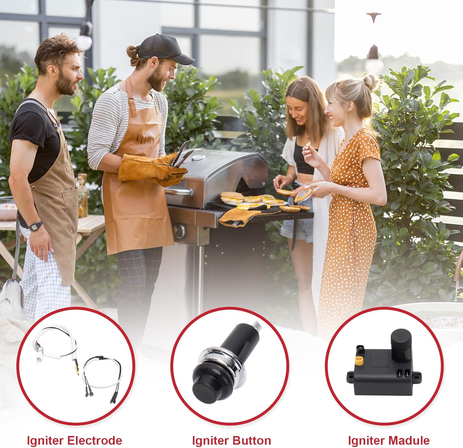 GLOWYE 7642 Encendedor de parrilla para parrillas de gas Weber GS4 Spirit serie 210 y 310, repuesto para Weber Spirit 2 Grill Parts E-210 S-210