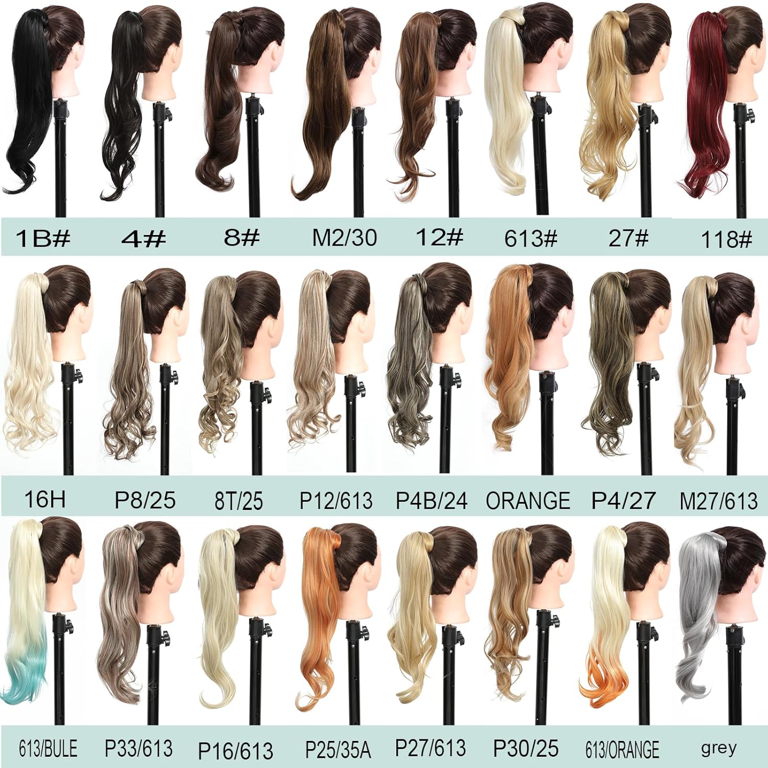 Extensión de cola de caballo flexible envolvente, extensión de cabello rizado largo y rizado, extensiones de cabello para mujeres y mujeres, uso