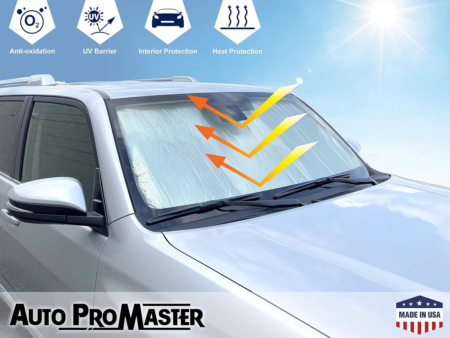 Parasol para parabrisas delantero de ajuste personalizado para Cadillac XT5 SUV 2017, 2018, 2019, 2020, 2021, 2022, 2023, 2024, SUV, reflector de