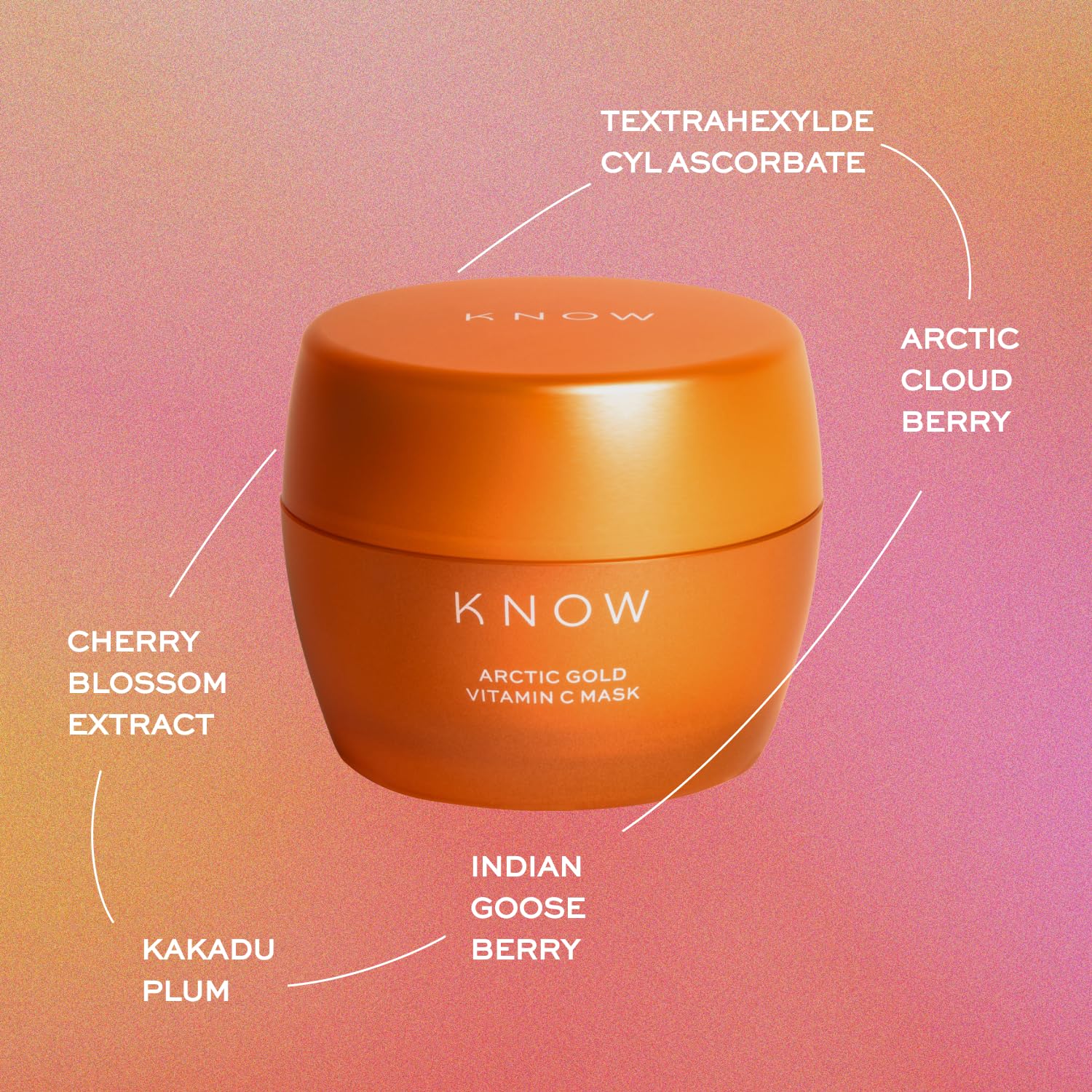 KNOW Beauty Arctic Gold – Máscara de vitamina C  Ilumina la piel opaca, elimina las manchas oscuras y la pigmentación, revierte el daño solar,