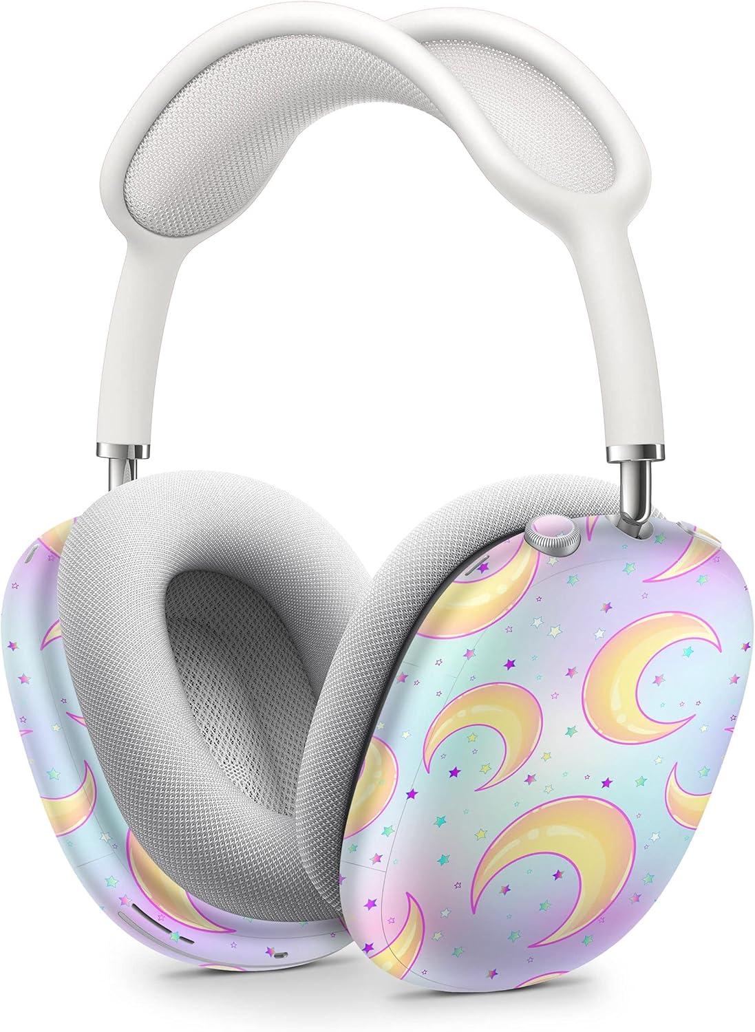Mystical Crescent Moons Skin Decal Kit de envoltura de cuerpo completo compatible con auriculares inalámbricos Bluetooth Apple AirPods Pro Max