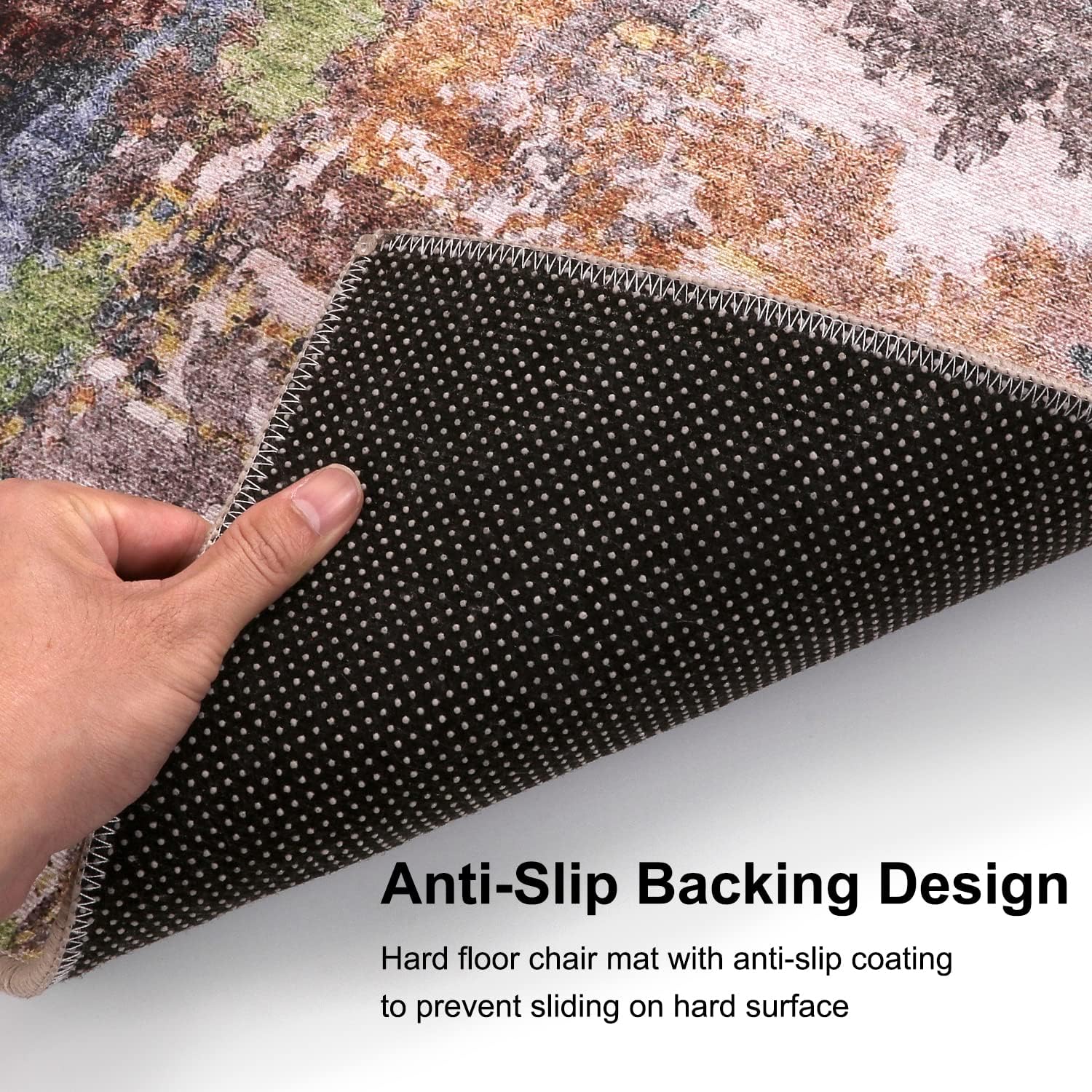 Anidaroel Tapete para silla de oficina para suelo de madera dura y azulejos, tapete de silla de computadora de 35 x 59 pulgadas para silla rodante,