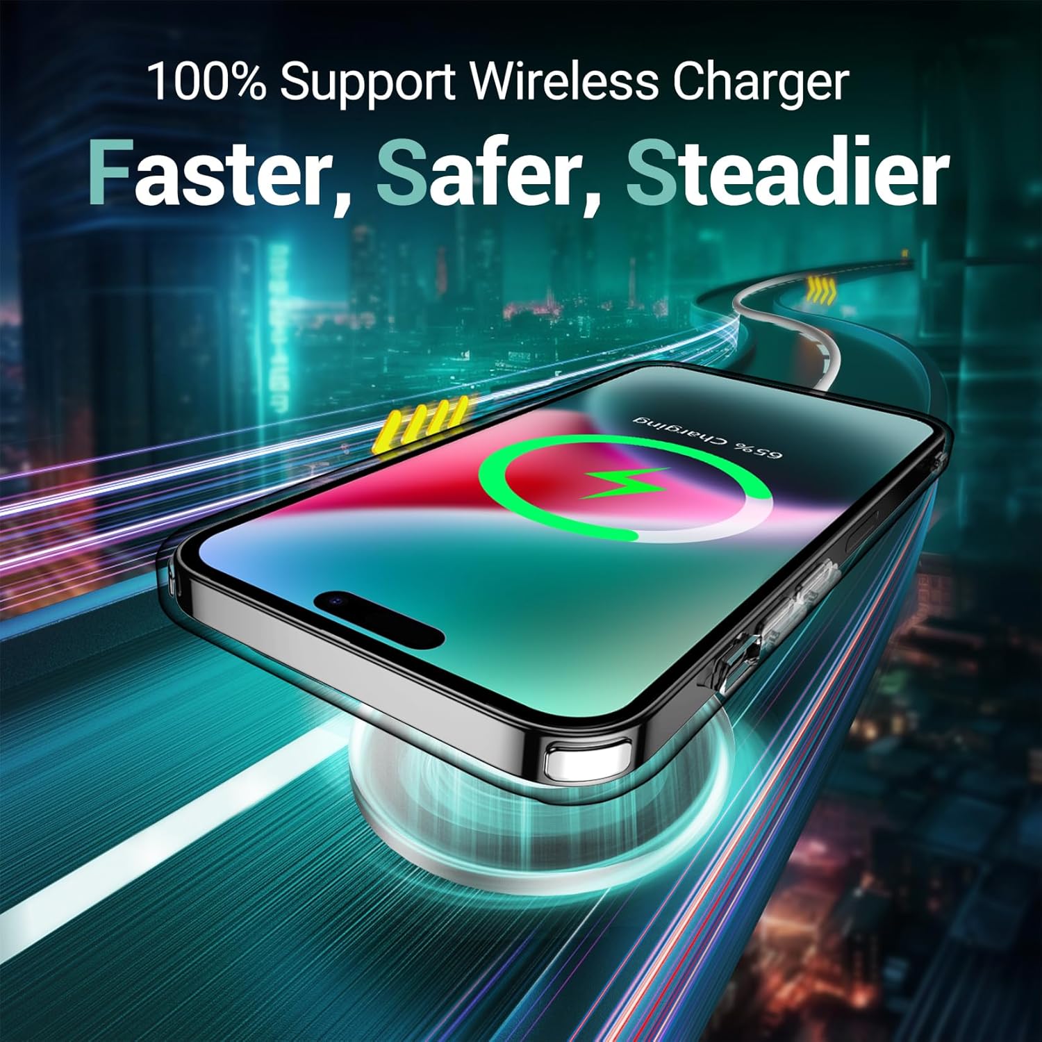 Temdan Funda diseñada para iPhone 15 Plus de 6.7 pulgadas, transparente, no amarillea, ultrafina, protección contra caídas de grado militar, a