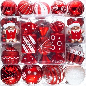 Valery Madelyn Juego de adornos de Navidad, 120 unidades de bastón de caramelo rojo y blanco, juego de decoración de árbol de Navidad inastillable, Valery Madelyn Juego de adornos de Navidad, 120 unidades de bastón de caramelo rojo y blanco, juego de decoración de árbol de Navidad inastillable,