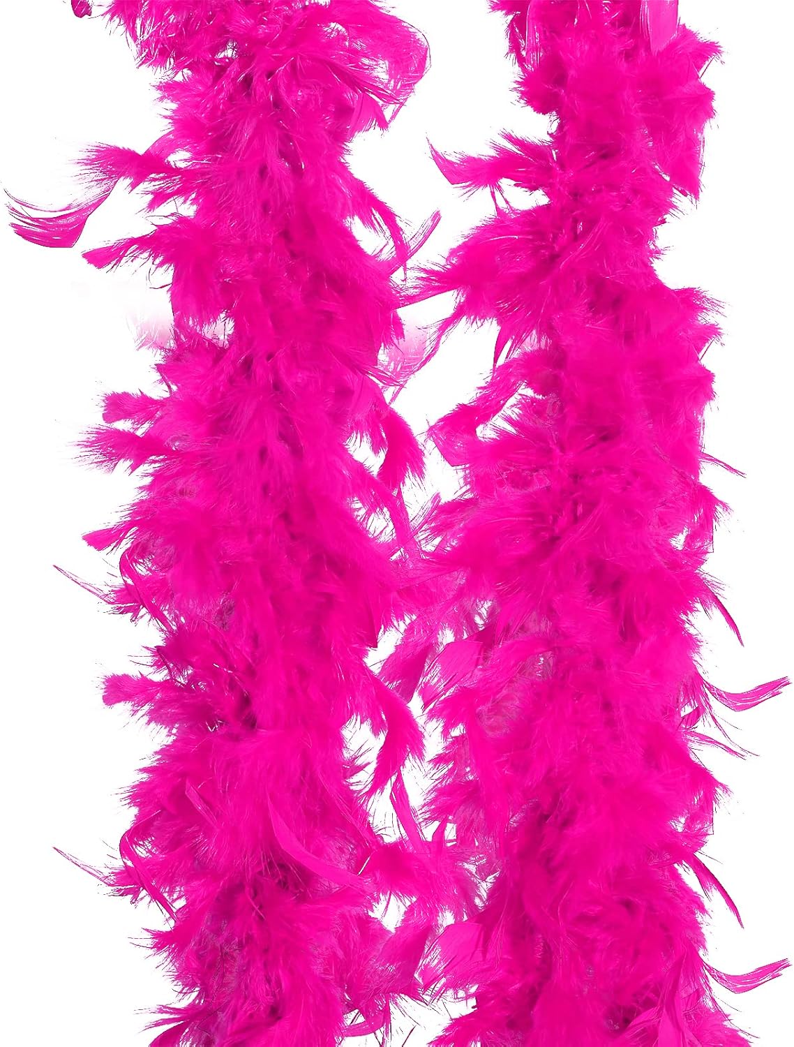 HaiMay Boa de plumas de pavo de 4.4 yardas 40G para manualidades, accesorios de ropa, vestido de boda latino, decoración de disfraces de fiesta en