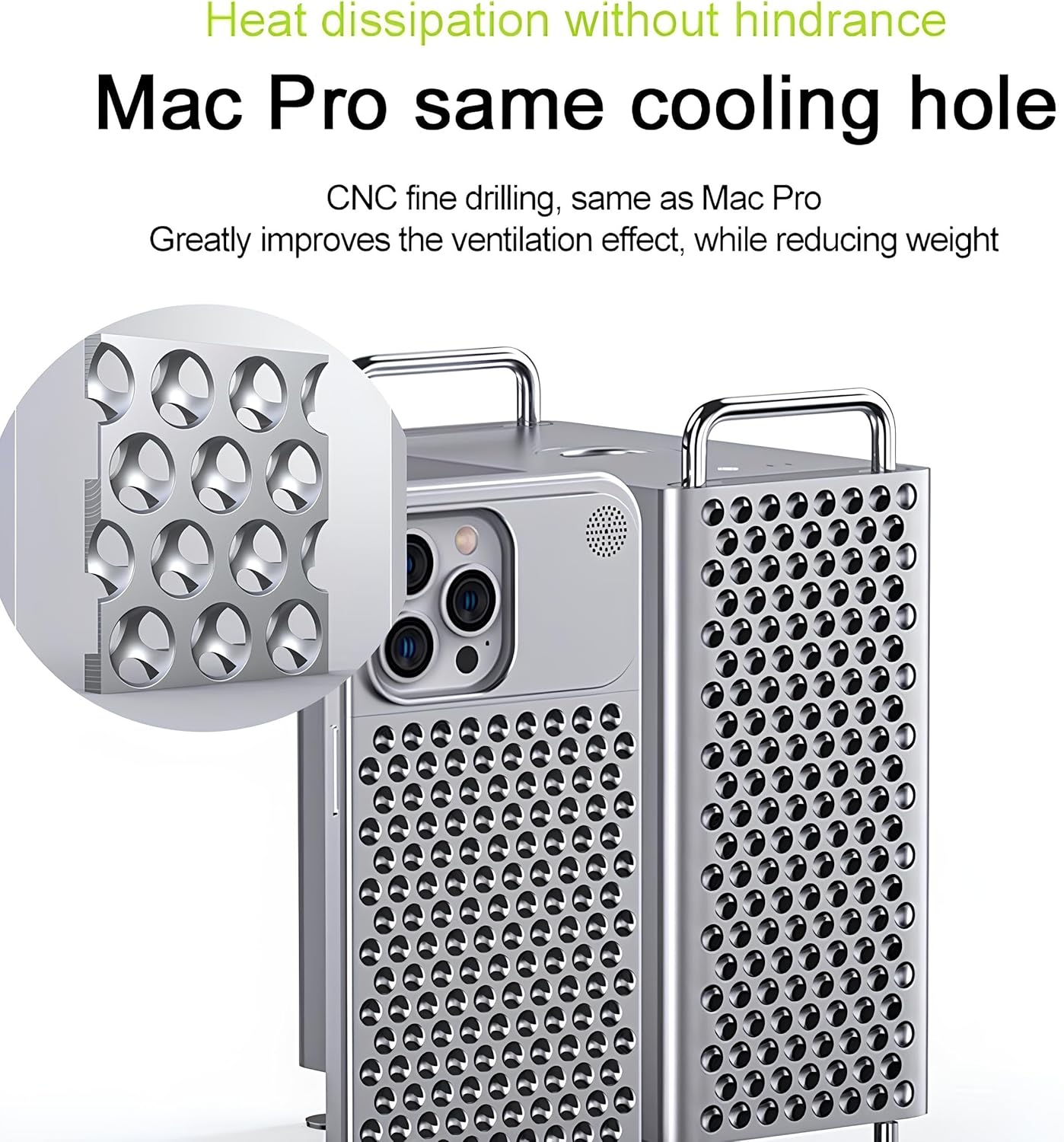 SLAKOP Funda de metal compatible con iPhone 15 ProPro Max aleación de aluminio de aviación ultrafina, sin marco, delgada, ligera, disipación de