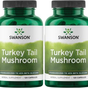 Swanson Hongo cola de pavo – Suplemento herbario – Fórmula natural – (120 cápsulas, 500 mg) (paquete de 2) Swanson Hongo cola de pavo – Suplemento herbario – Fórmula natural – (120 cápsulas, 500 mg) (paquete de 2)