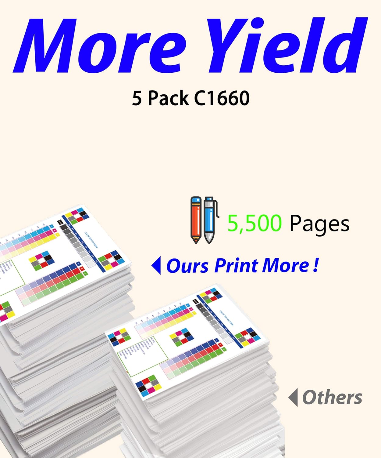 COLOR PRINT Cartucho de tóner compatible de 1660 W de repuesto para impresora Dell C1660W 4G9HP, funciona con impresora C1660 1660 C1660cnw 1660w