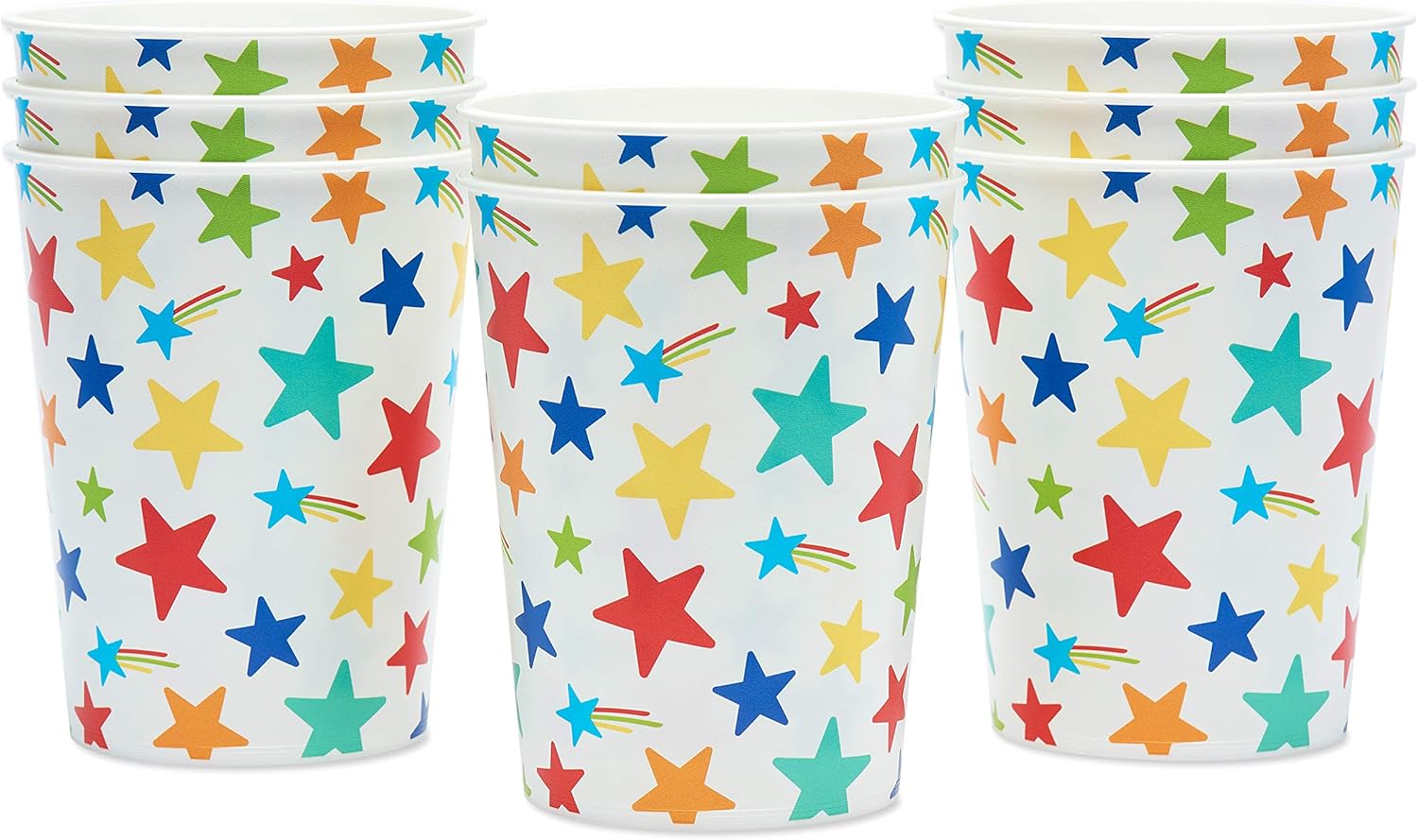 American Greetings Rainbow Party Supplies, Star 16 oz. Tazas (8 unidades)