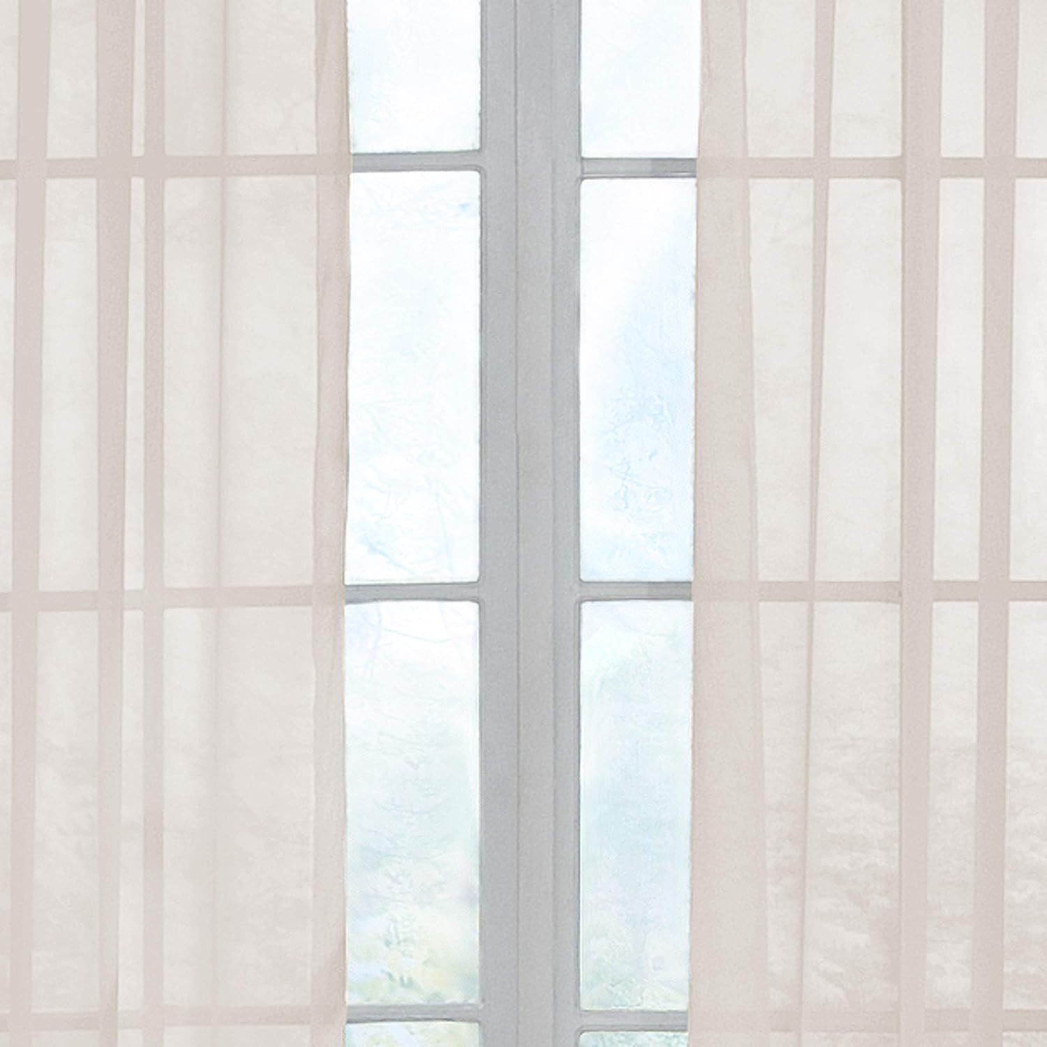Fresh – Cortina moderna, tela de gasa transparente que neutraliza el olor, con ojal, filtrante de luz. Cortinas de ventana para dormitorio o sala de