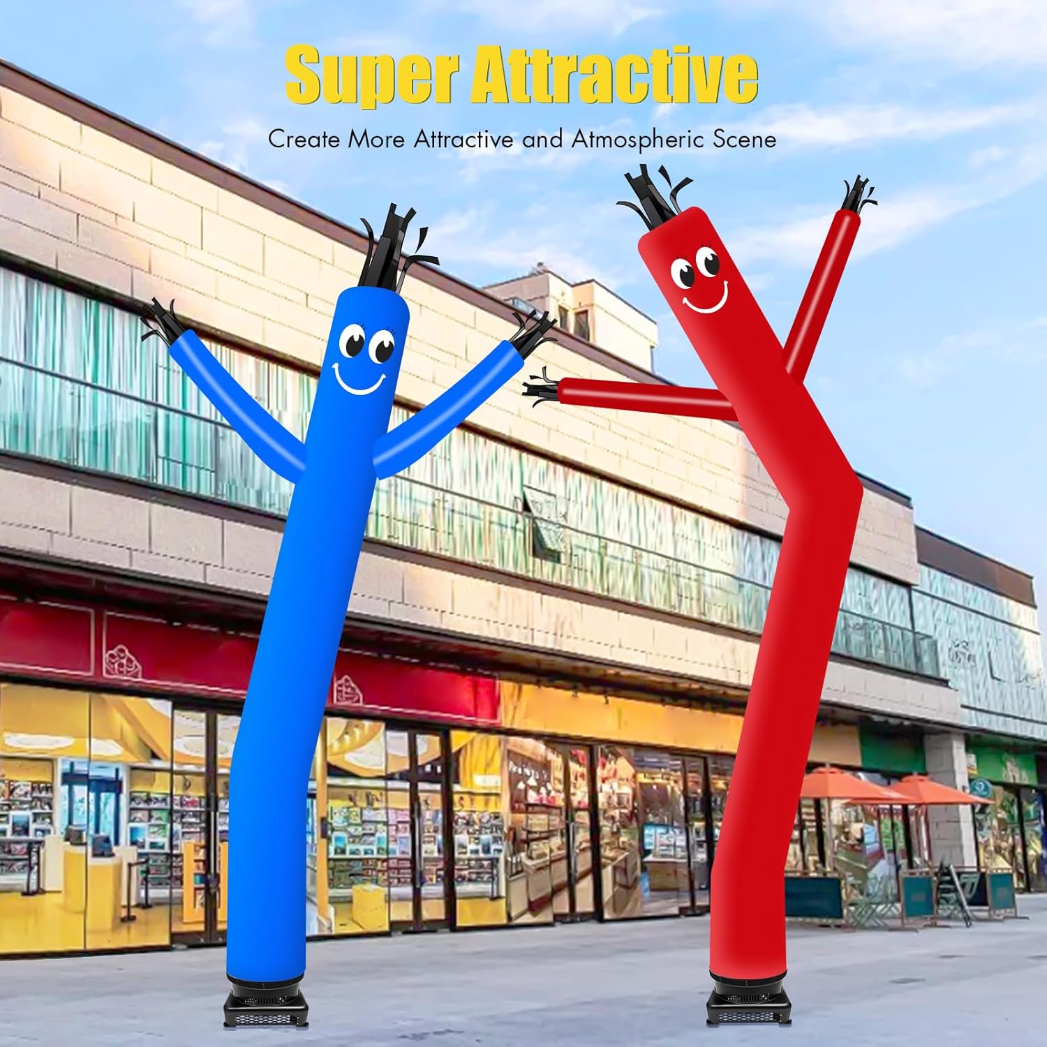 Soplador de tubo inflable para hombre, mini tubo inflable de 17.7 pulgadas, tubo inflable de 370 W, tubo inflable para bailarines inflables de