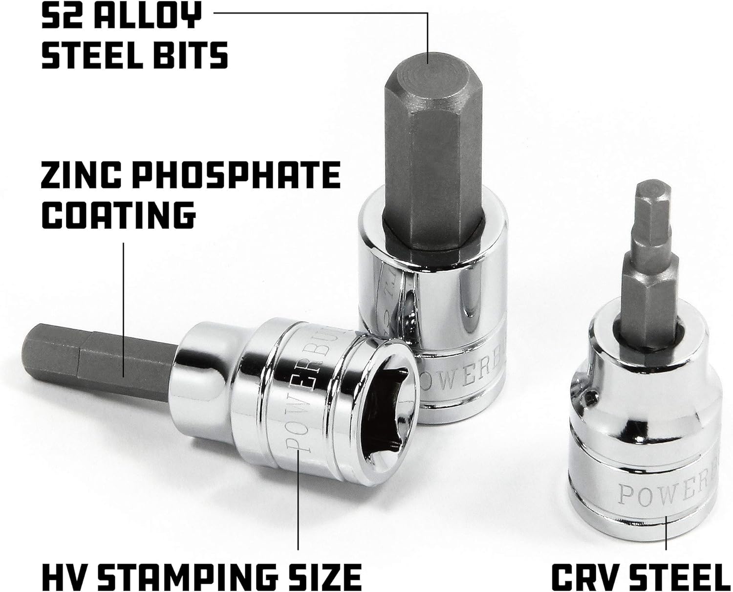 Powerbuilt Juego de llaves hexagonales métricas de 7 piezas de 38 pulgadas, incluye soporte de herramientas de almacenamiento colgante de 3 a 0.315