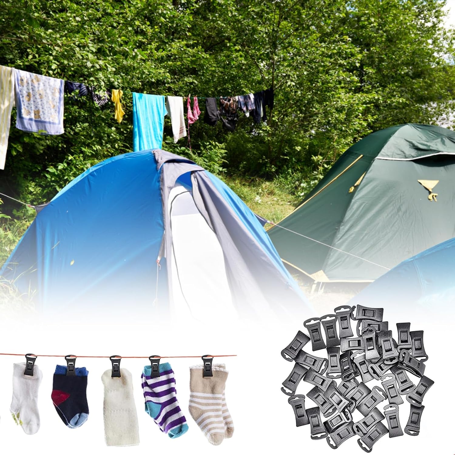 Clothesline – Pinza para calcetines de ropa sucia, versátil para ropa interior, 60 piezas de 0.315 in, soporte para calcetines para lavadora