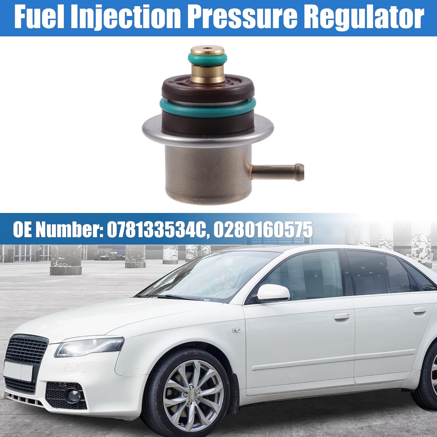 X AUTOHAUX Regulador de presión de inyección de combustible para Volkswagen Passat 1993-1996 para Volkswagen Passat 1998-2005 reemplaza 078133534C