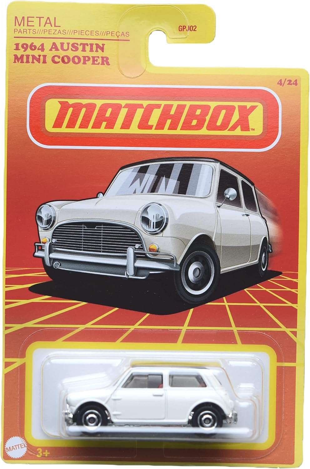 Matchbox 1964 Austin Mini Cooper, Blanco 424