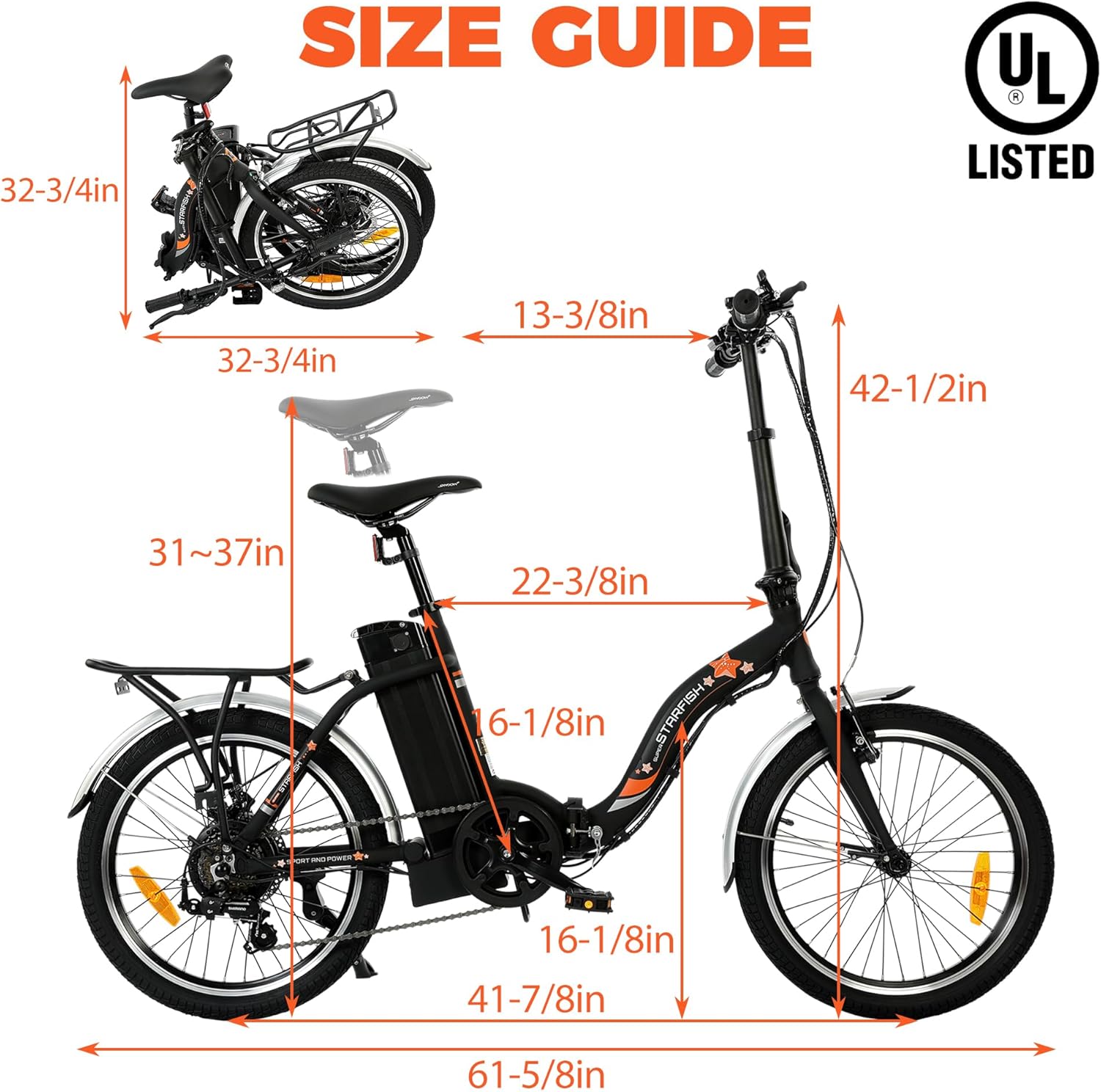 ECOTRIC Step-Through-2 Bicicleta eléctrica plegable de 20 pulgadas, potente motor de 350 W, 36 V12.5 AH, batería de litio extraíble, marco de