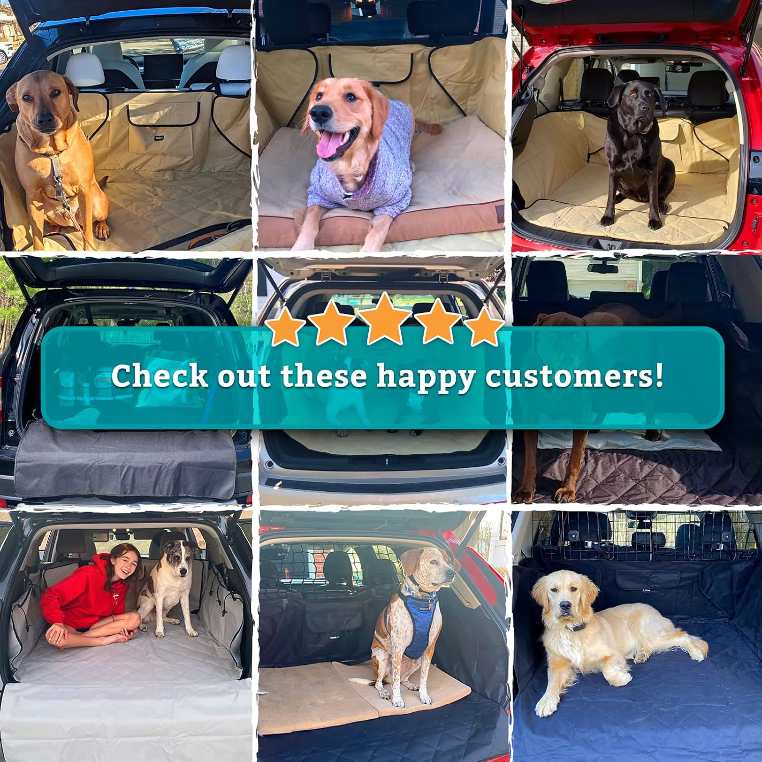 FrontPet – Funda acolchada de perro para la zona de carga de SUV, ajuste universal, para cualquier mascota La funda duradera cubre y protege tu