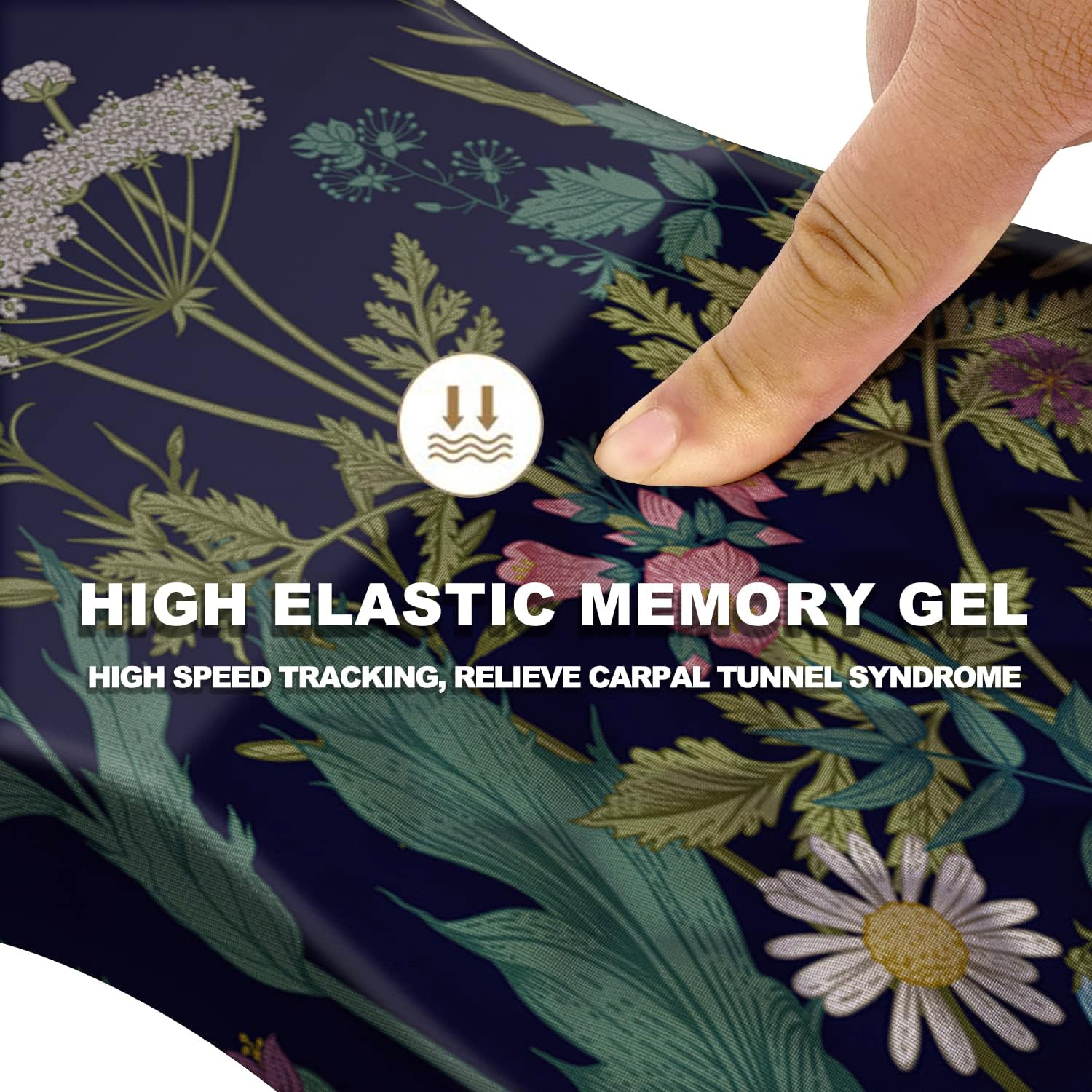 Alfombrilla de mouse ergonómica con soporte para reposamuñecas, alfombrilla de mouse con diseño de masaje para aliviar el dolor del túnel carpiano,
