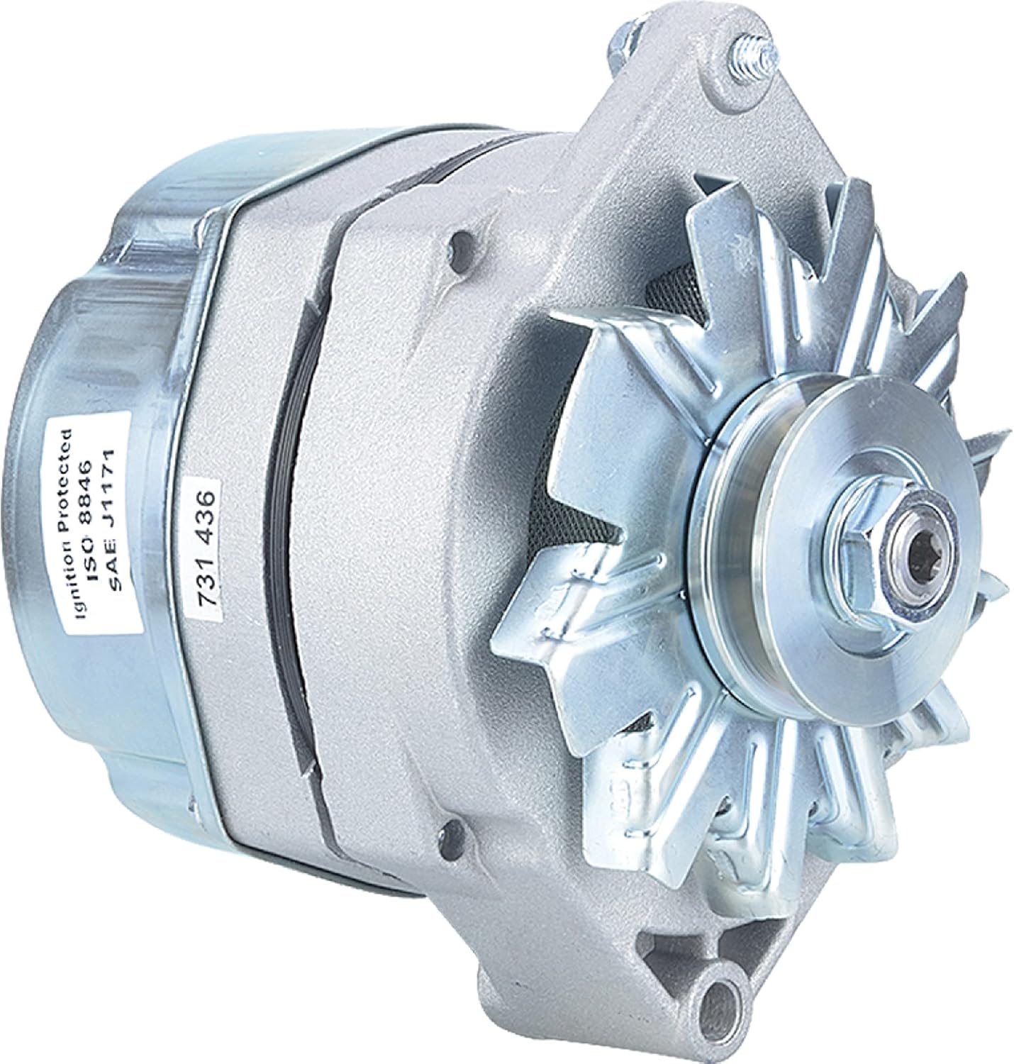 Total Power Parts Alternador 400-12483 Compatible conReemplazo para 105 AMP Delco Marine Mercruiser 1-Wire