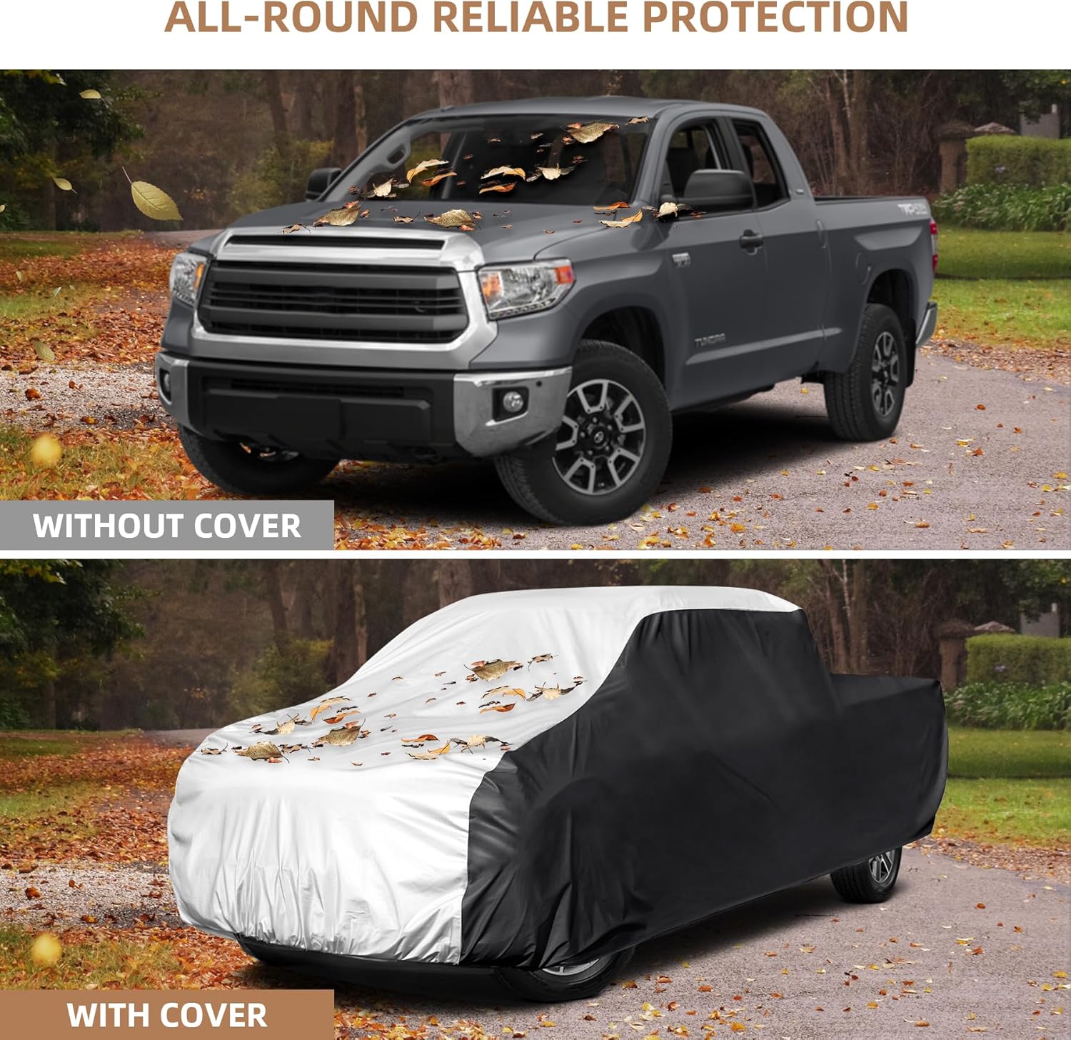 Cubierta para camión de 6 capas, cubierta completa impermeable para todo tipo de clima, cubierta completa para interiores y exteriores, protección