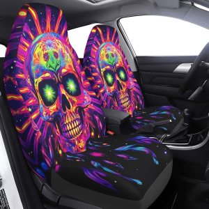 Juego de 2 fundas protectoras de asiento para automóvil, con diseños de playa, atardecer y palmeras, accesorios interiores, protectores, Juego de 2 fundas protectoras de asiento para automóvil, con diseños de playa, atardecer y palmeras, accesorios interiores, protectores,