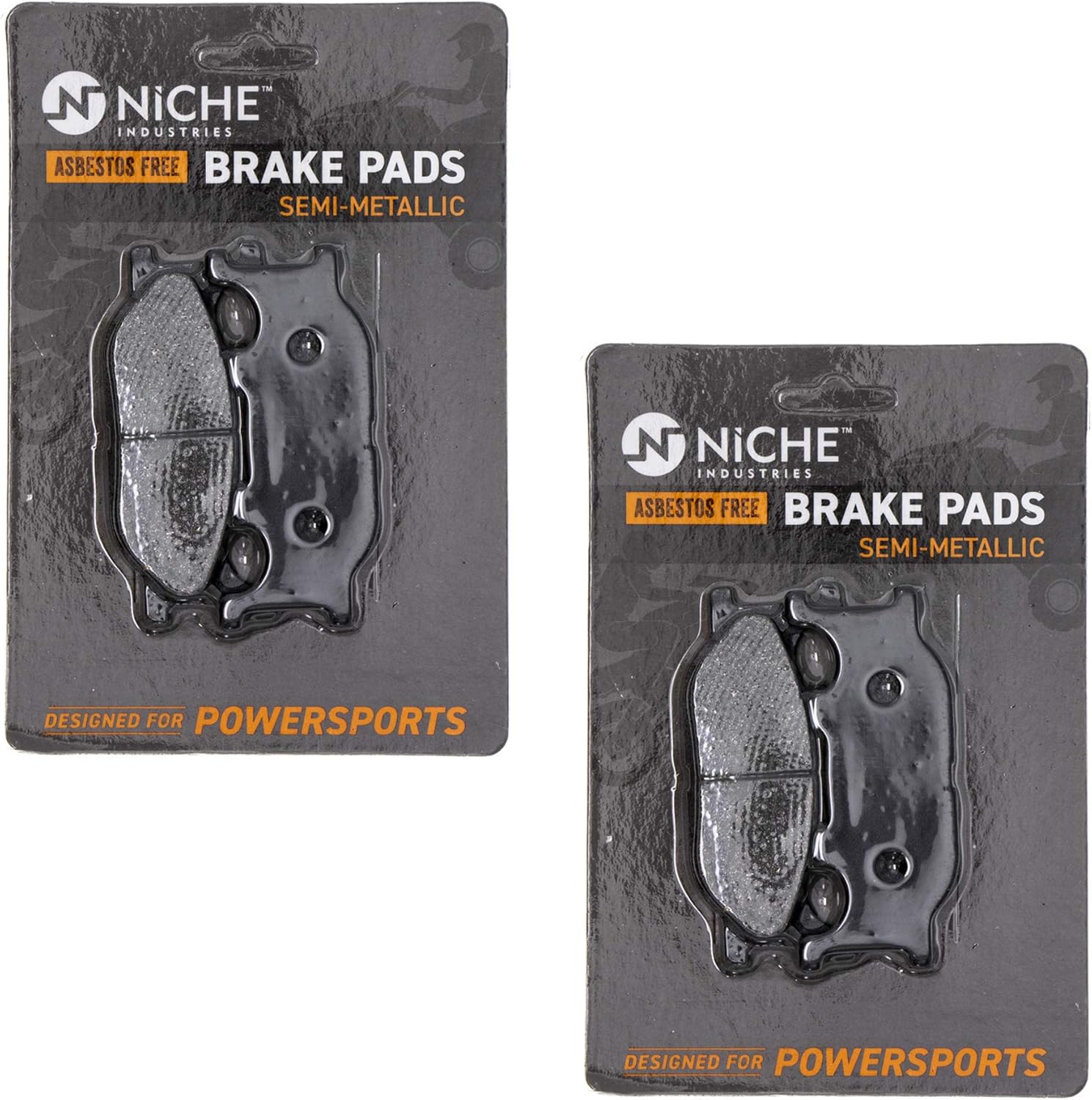 NICHE Juego pastillas de freno para Yamaha V Star 1100 3XF-W0045-50-00 5VU-25805-00-00 Delanteras traseras semimetálicas