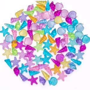 Coloridos juguetes de plástico con gemas de concha de mar, caracola, estrella de mar, para vacaciones en la playa, buceo en la piscina, búsqueda del Coloridos juguetes de plástico con gemas de concha de mar, caracola, estrella de mar, para vacaciones en la playa, buceo en la piscina, búsqueda del