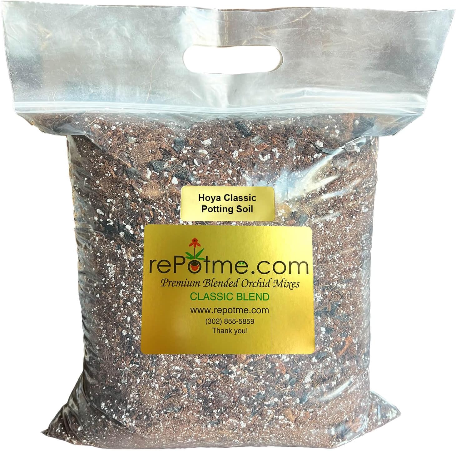 Hoya Classic Potting Soil – Mezcla de tierra para macetas rePotme para plantas de interior (bolsa junior, 4 cuartos de galón)