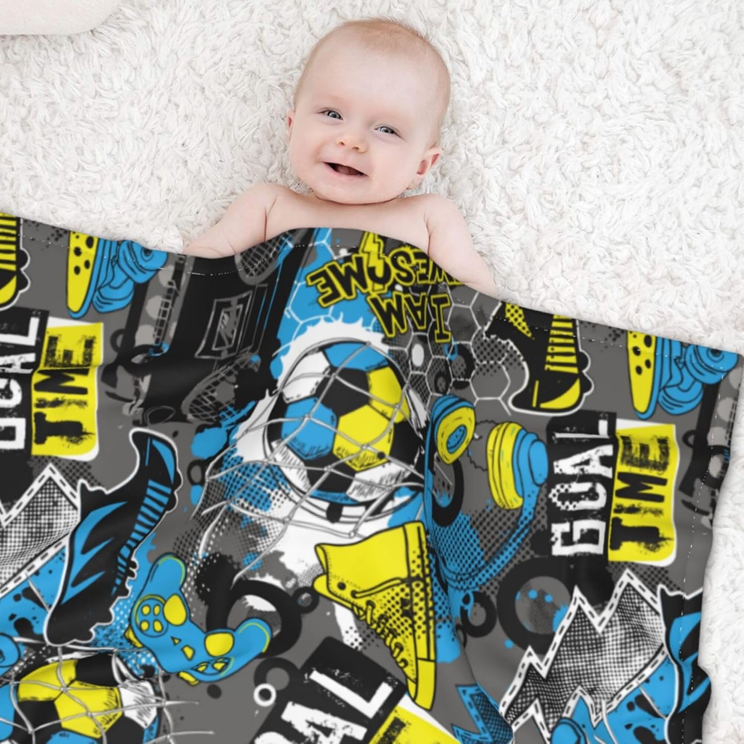 Manta deportiva para recién nacido, suave y elástica para niños y niñas, regalo perfecto para baby shower, 40 x 30 pulgadas