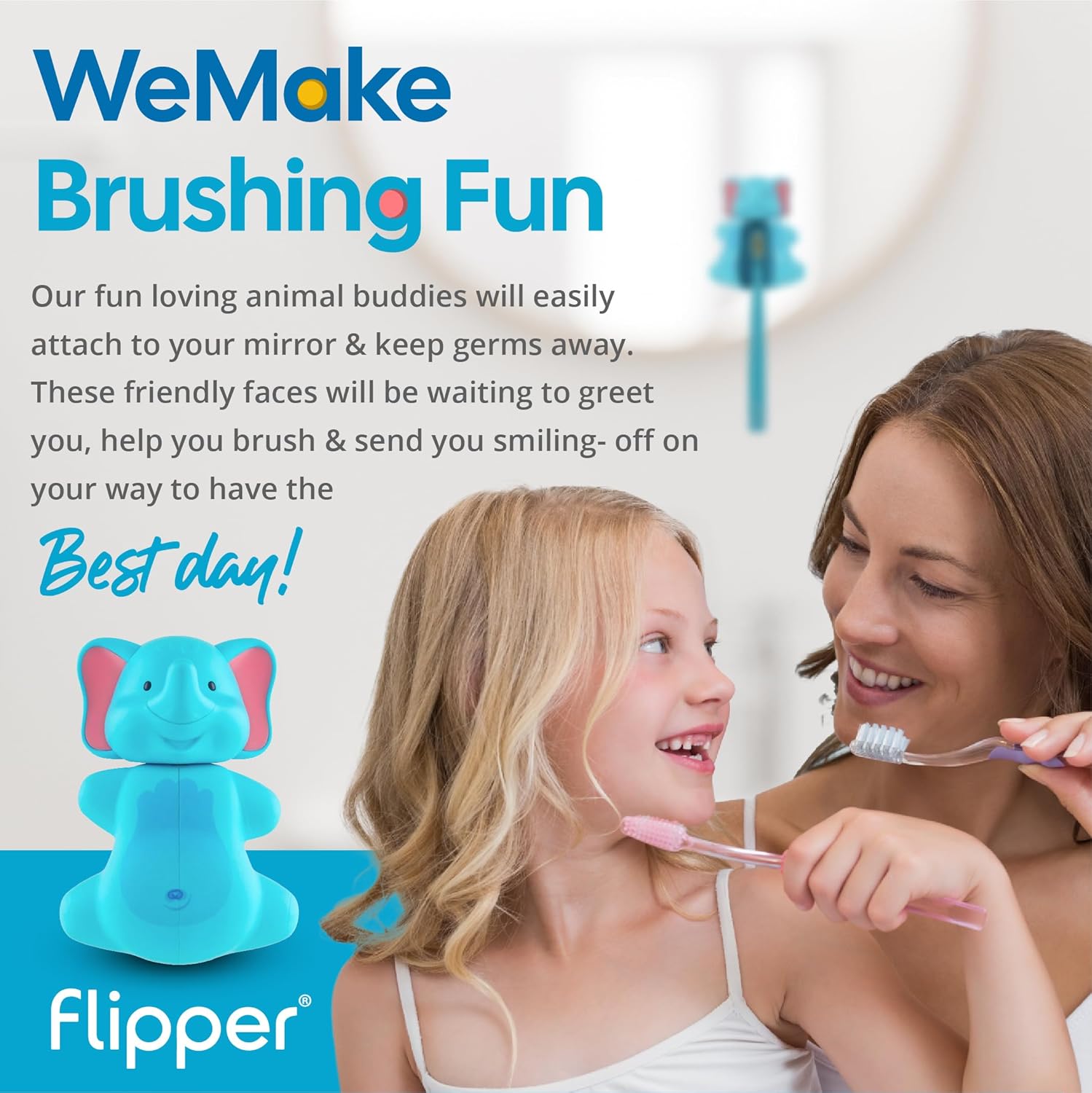 Flipper Fun Animal Turtle – Funda para cepillo de dientes con tapa, soporte para cepillos de dientes para baños, soporte para cepillos de dientes