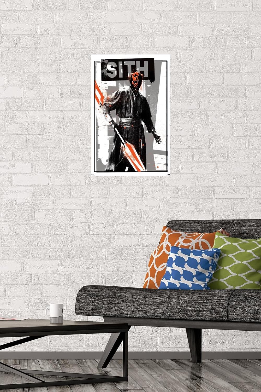 Trends International Star Wars The Phantom Menace – Póster de pared de Darth Maul Glitch