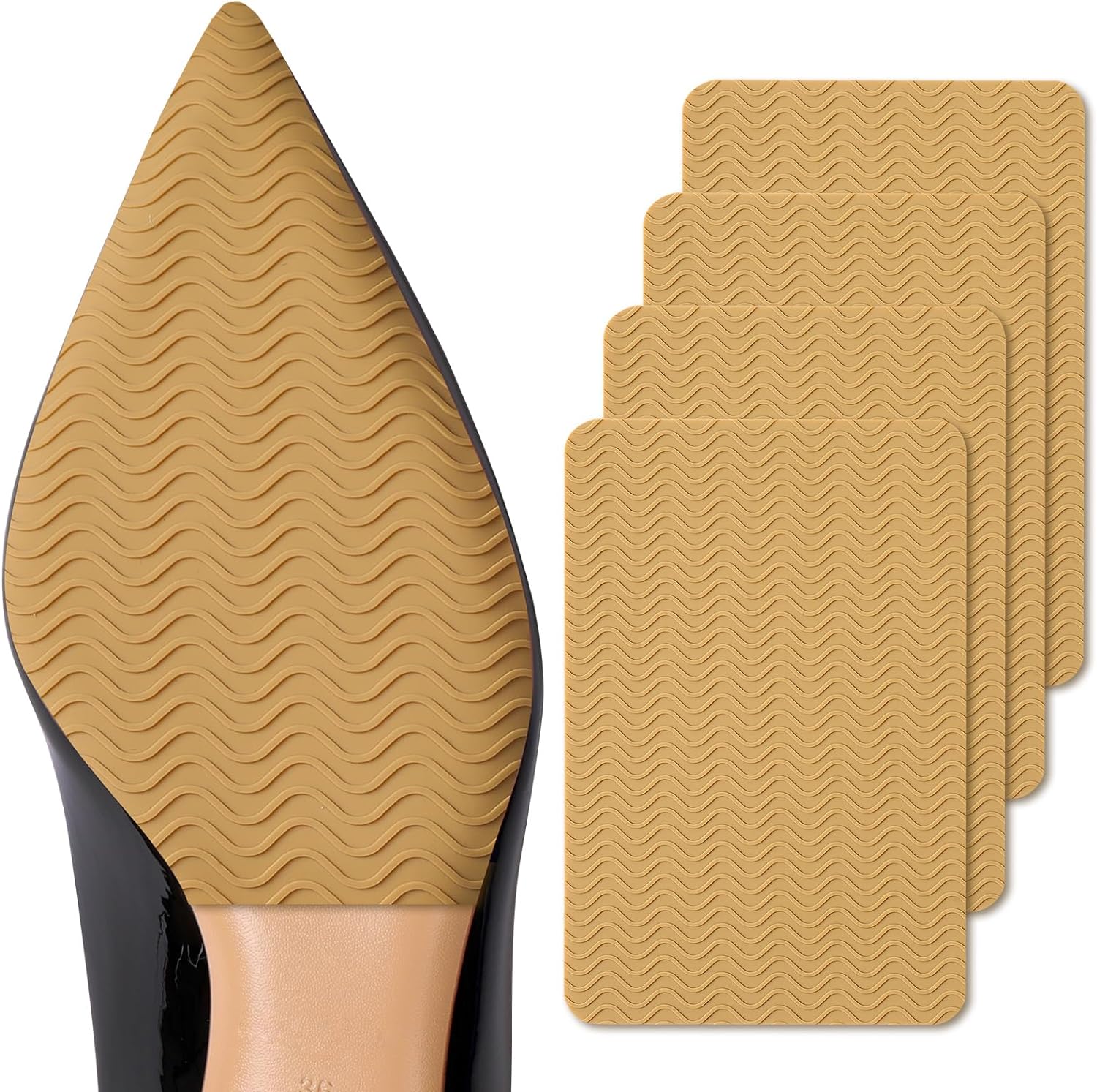 GQTJP Protector inferior de suela de zapato, empuñaduras autoadhesivas en la parte inferior de los zapatos, almohadillas antideslizantes para