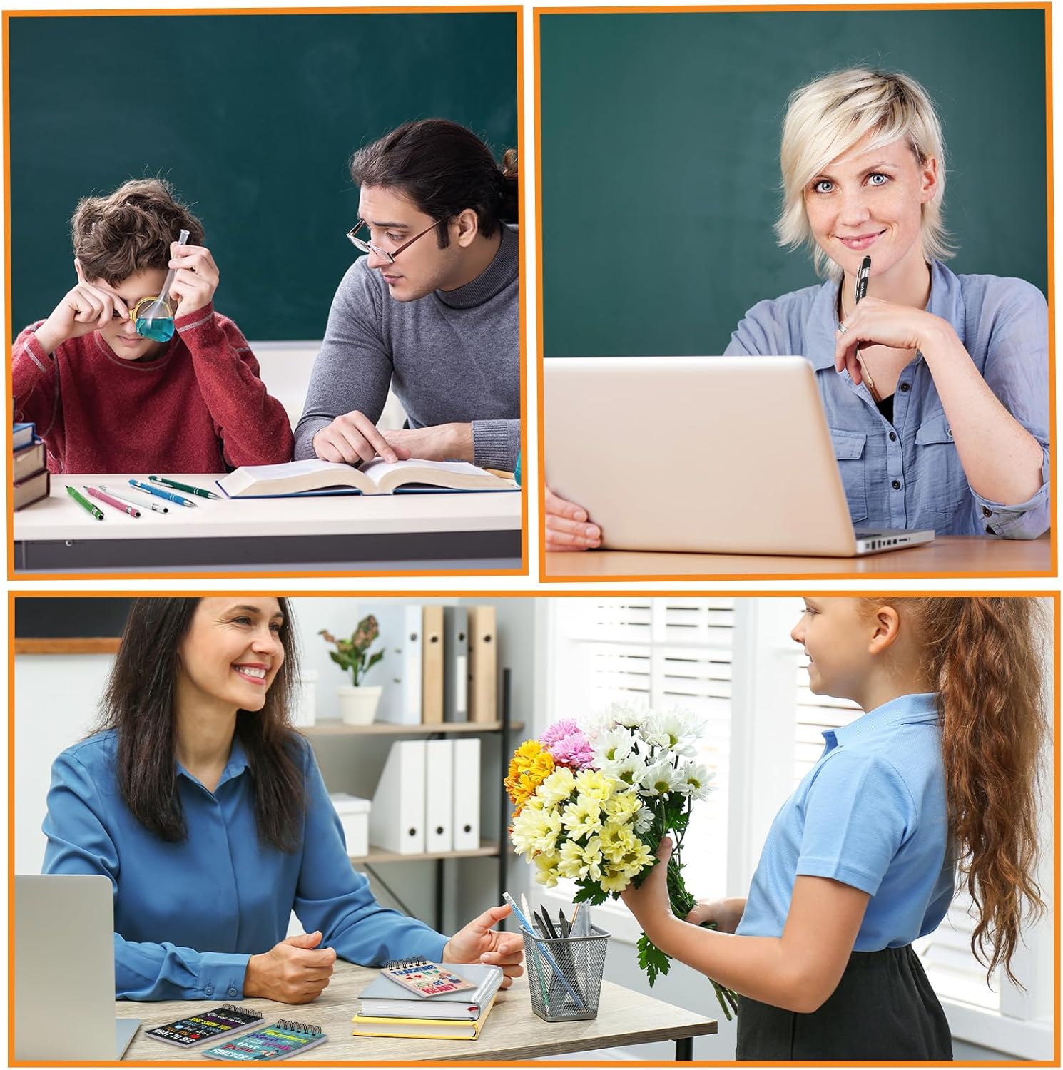 Juego de 72 piezas de regalos de agradecimiento para profesores, bolígrafos para profesores, cuadernos motivacionales, blocs de notas inspiradores,