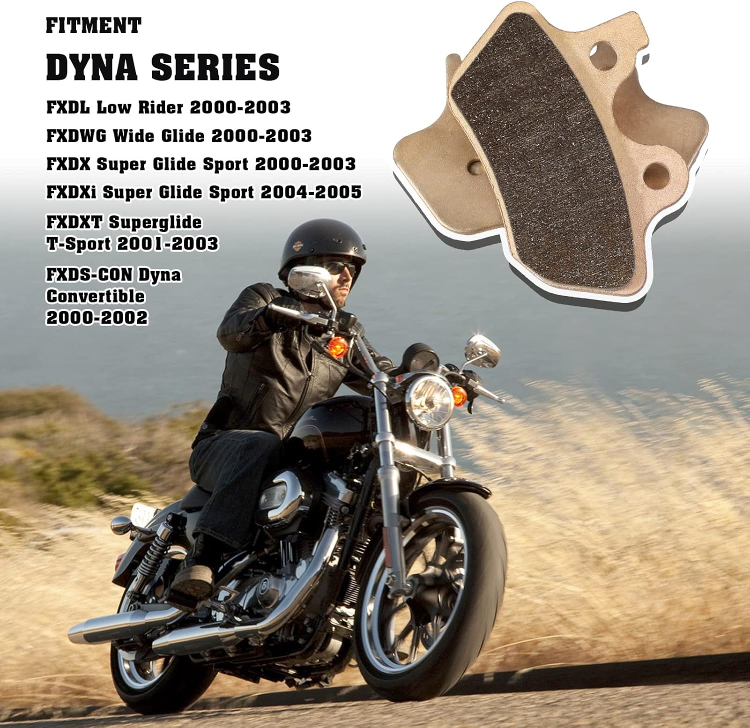 Sollon Pastillas de freno sinterizadas delanteras y traseras para Harley Davidson Touring Road King Classic, Road Glide, Electra Glide Standard, Low