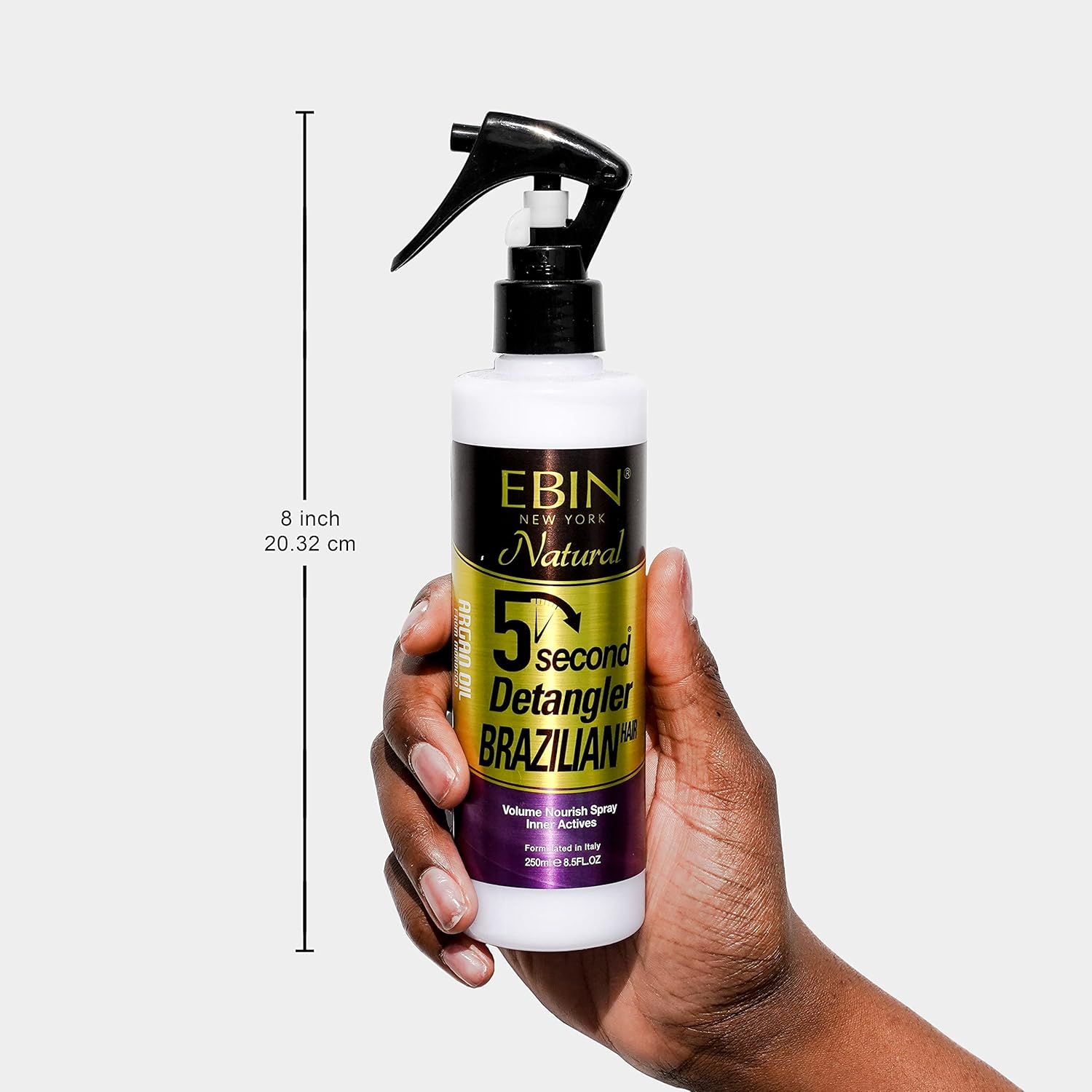 EBIN NEW YORK 5 Second Detangler – Aceite de argán marroquí infundido  Humedad instantánea y acondicionador ligero  Suaviza, suaviza y añade brillo