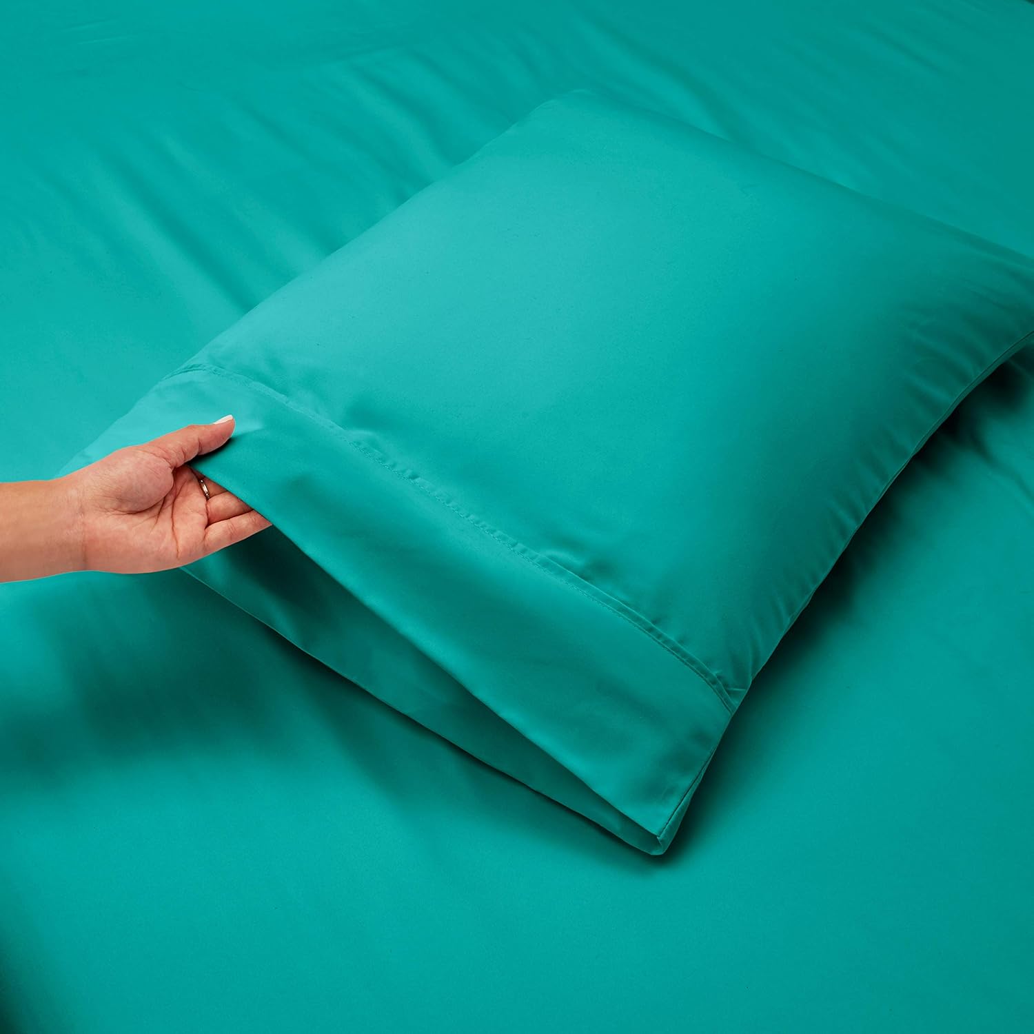 Nestl – Juego de sábanas con bolsillo extraprofundo y de microfibra suave, 6 piezas, sábanas y fundas de almohada resistentes a la decoloración,