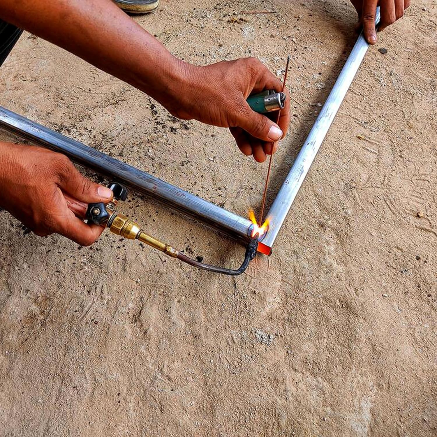 Varilla de soldadura de cobre, autofósforo de cobre de fósforo, varilla de soldadura redonda de baja temperatura, consumibles de soldadura de fusión