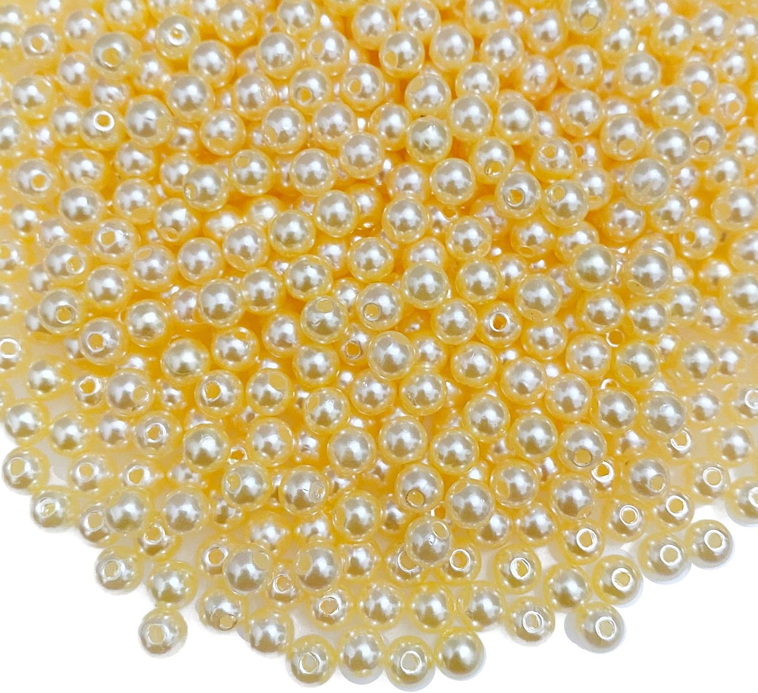 700 cuentas de perlas de 0.236 pulgadas (0.236 in), perlas redondas sueltas con agujeros para costura, manualidades, decoración, pulseras, collares,