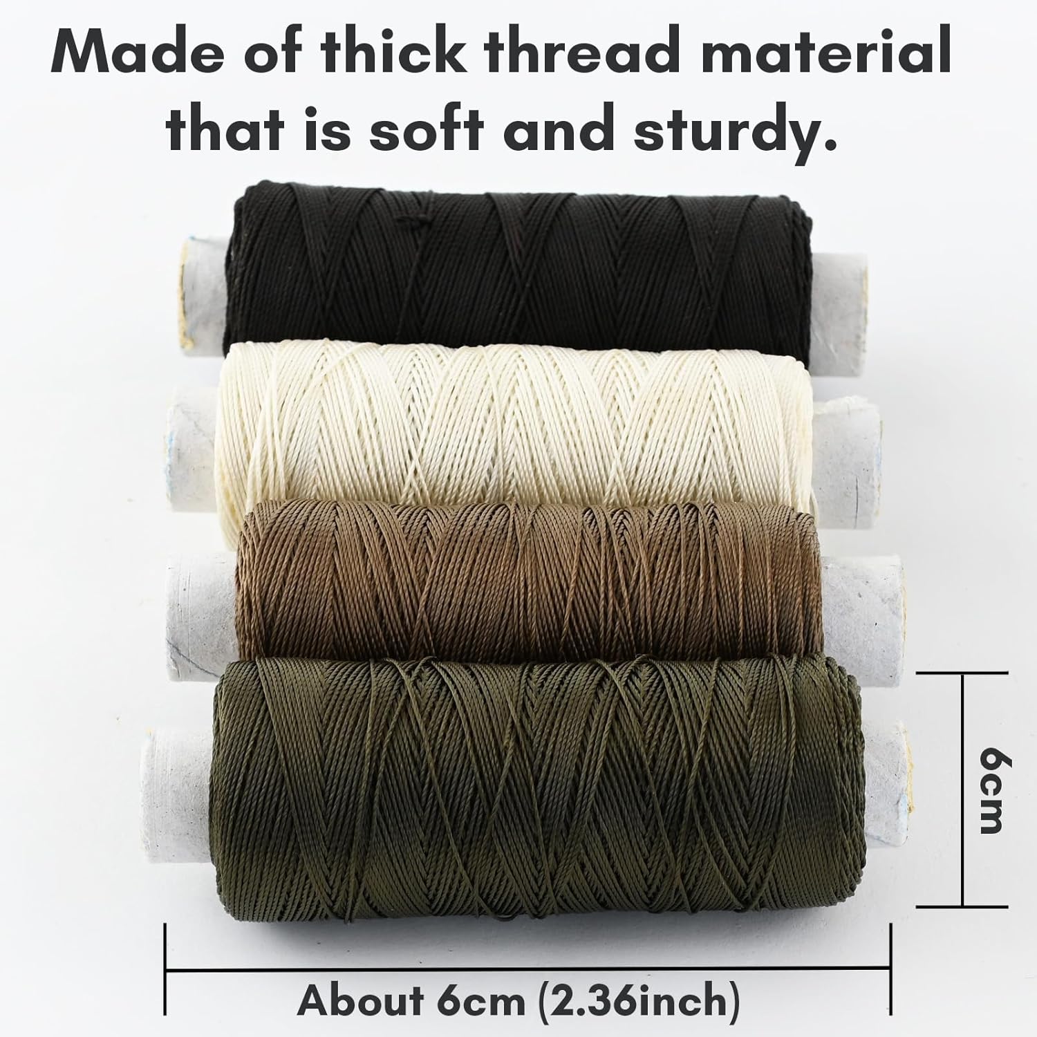 4 rollos de hilos de coser para coser a mano, extensiones de cabello para hacer pelucas de bricolaje (negro, marrón, marrón oscuro, color beige) (4