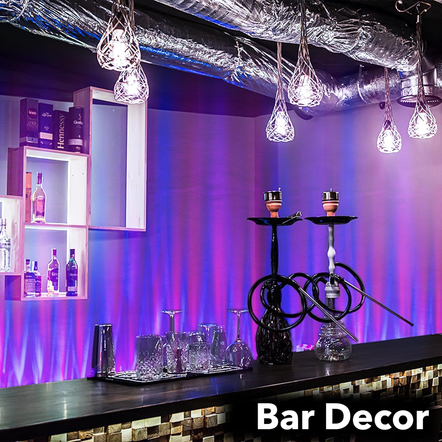 Lámpara de proyector de luces RGB de ondas oceánicas, iluminación ambiental LED Knetic Aurora para decoración de pared, iluminación ambiental fresca