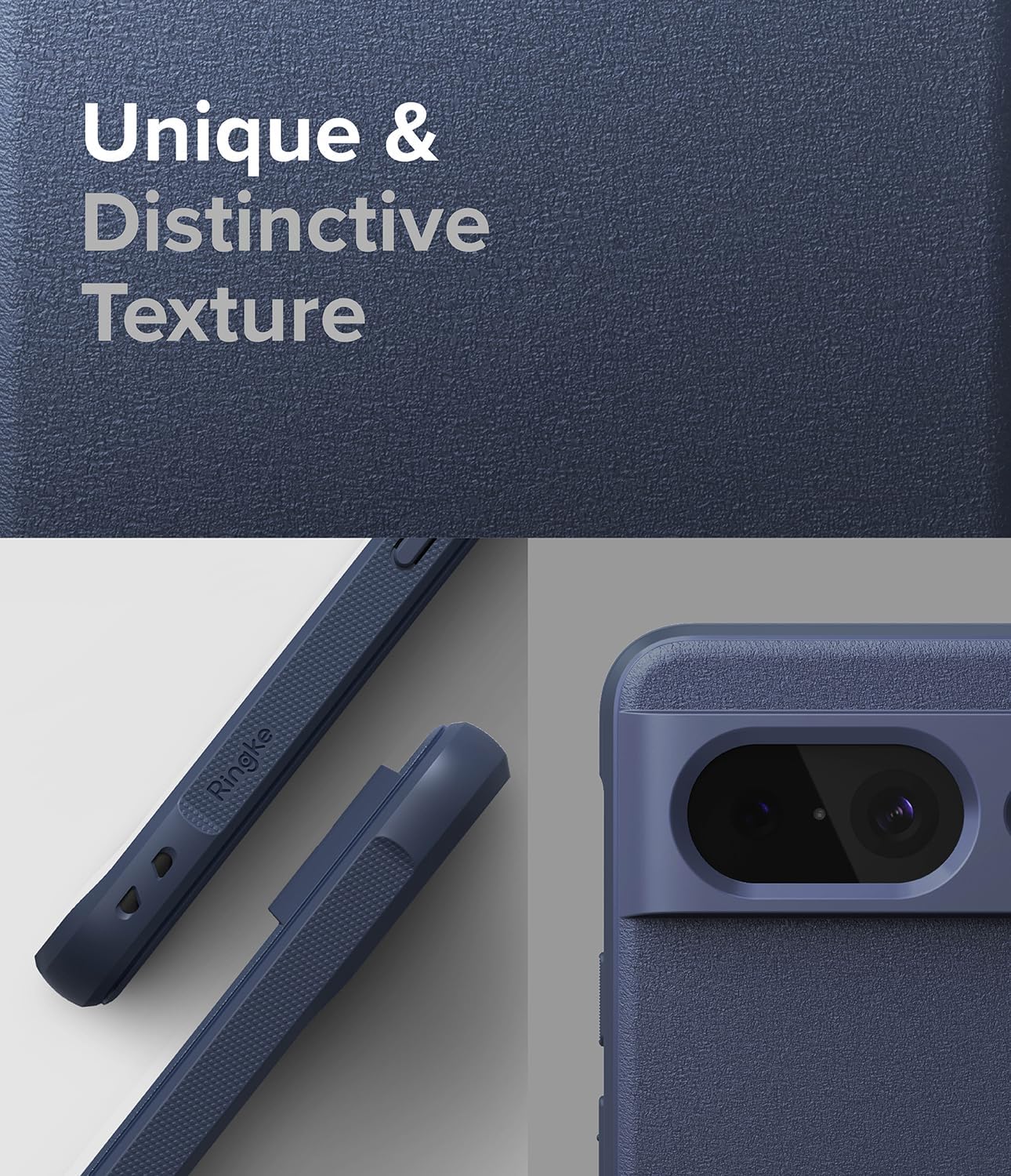 Ringke Onyx – Funda compatible con Google Pixel 8 Navy + Glass compatible con Google Pixel 8