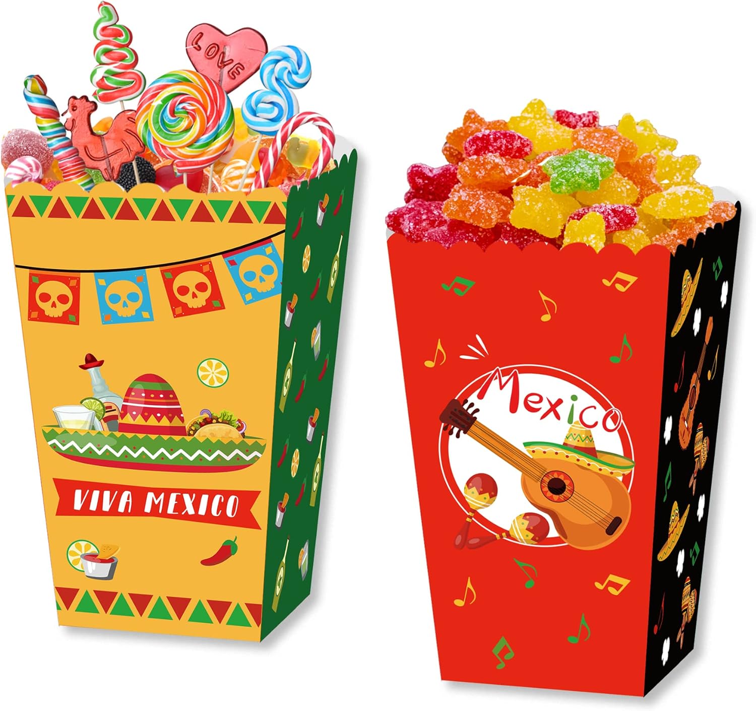 Paquete de 24 cajas de golosinas de palomitas de maíz de México, bandeja de galletas de palomitas de maíz, bolsas de dulces, suministros para