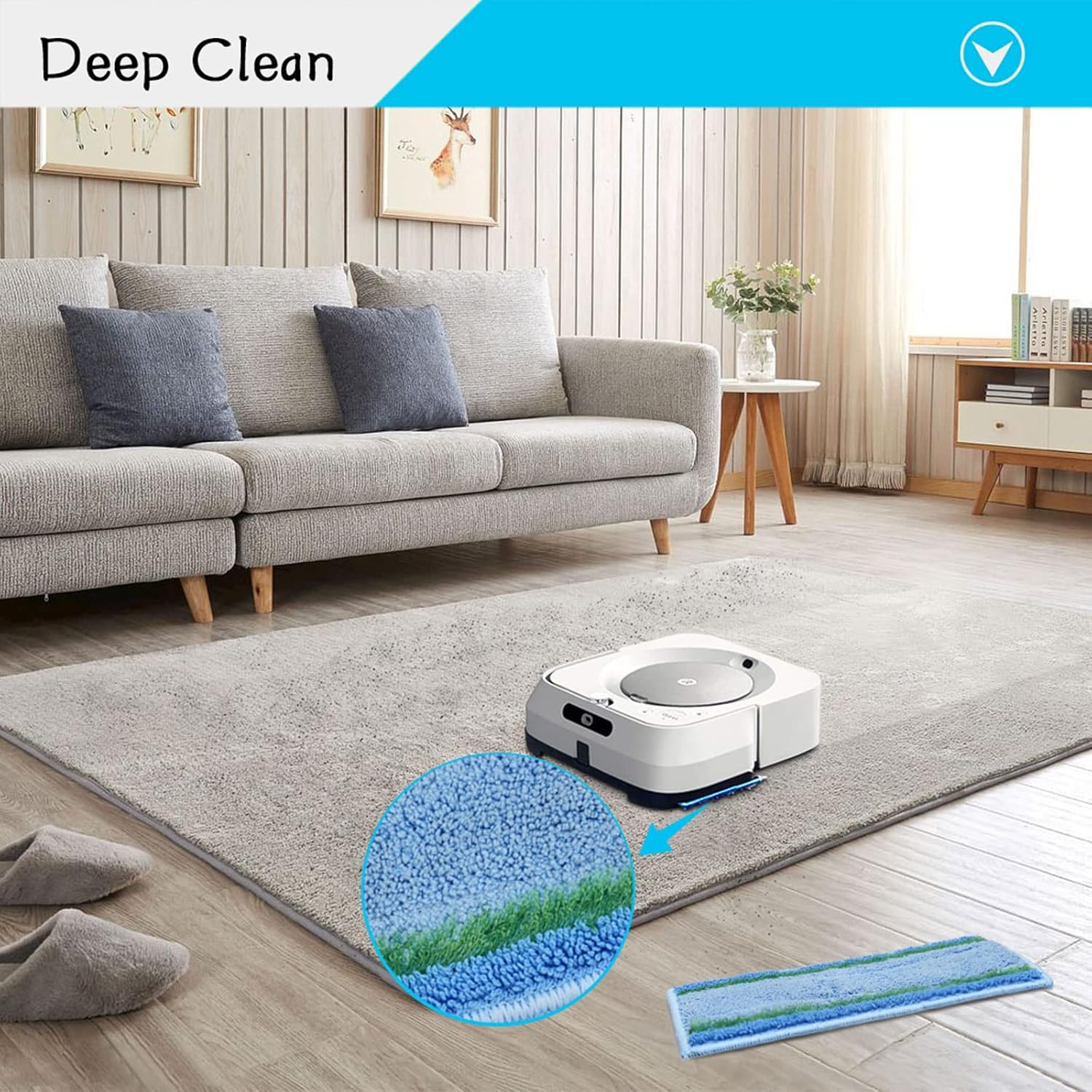 Paquete de 8 almohadillas de trapeador húmedo M6 mejoradas para iRobot Braava Jet M6 Series (6110) (6012) (6112) (6113) Ultimate Robot Mops, nuevo