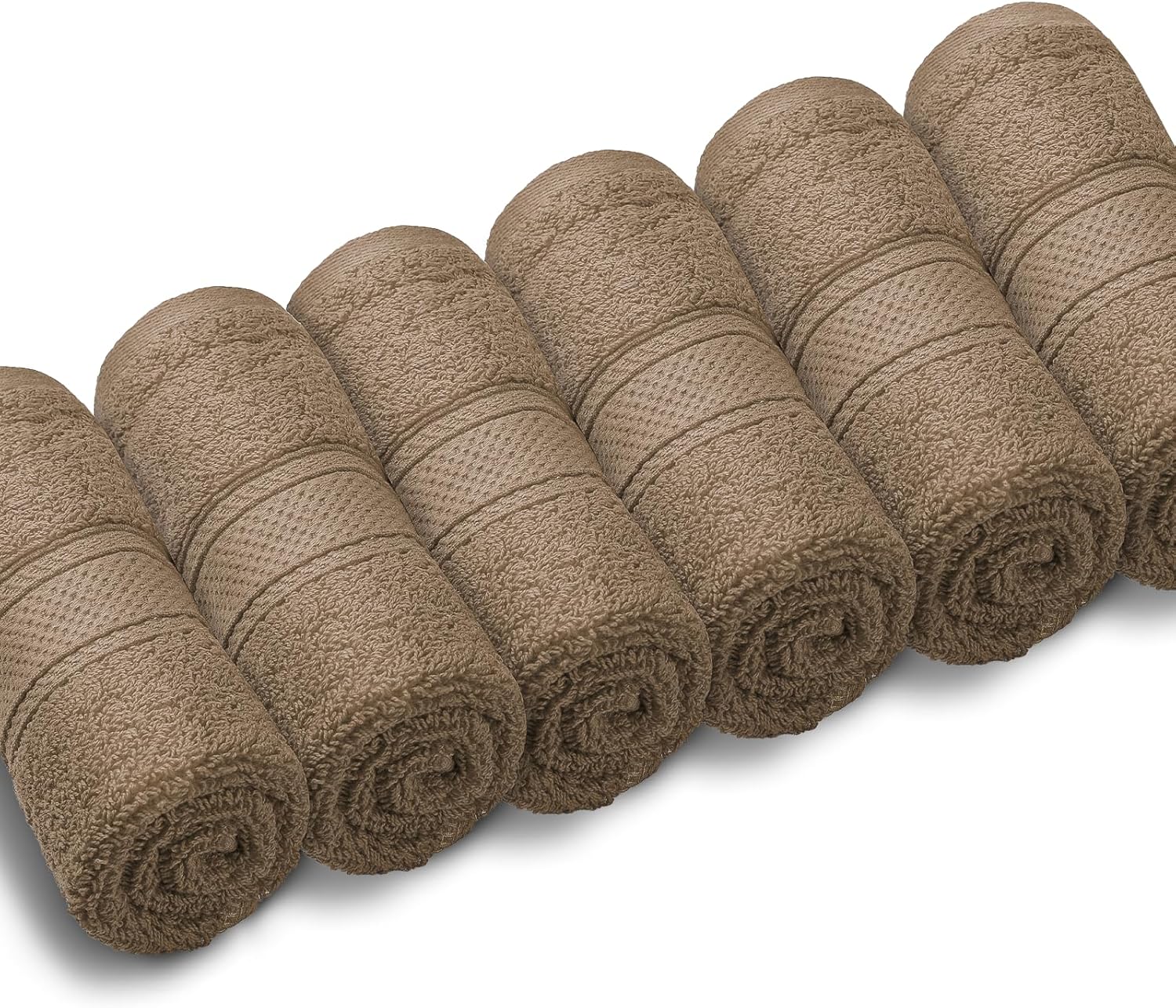 MoNiBloom Juego de 6 toallas de mano 100% algodón para baño, hogar, hotel, spa, gimnasio, yoga, ducha, altamente absorbentes, ultra suaves, de